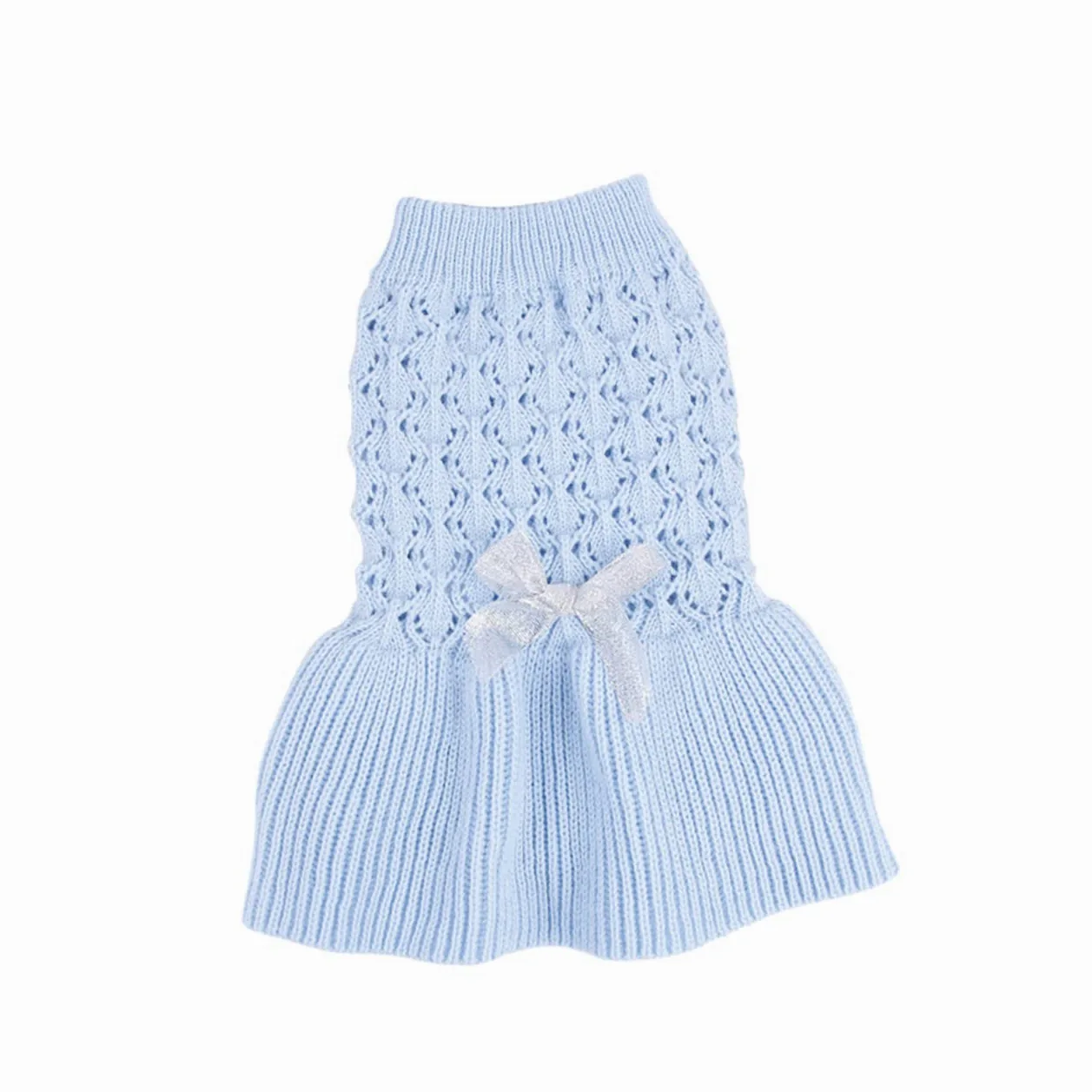 Didiseaon 3pièces Pull Printanier pour Chien Et Chat Vêtement Doux Laine pour Chiens Et Robe Adorable à Deux s Bleu