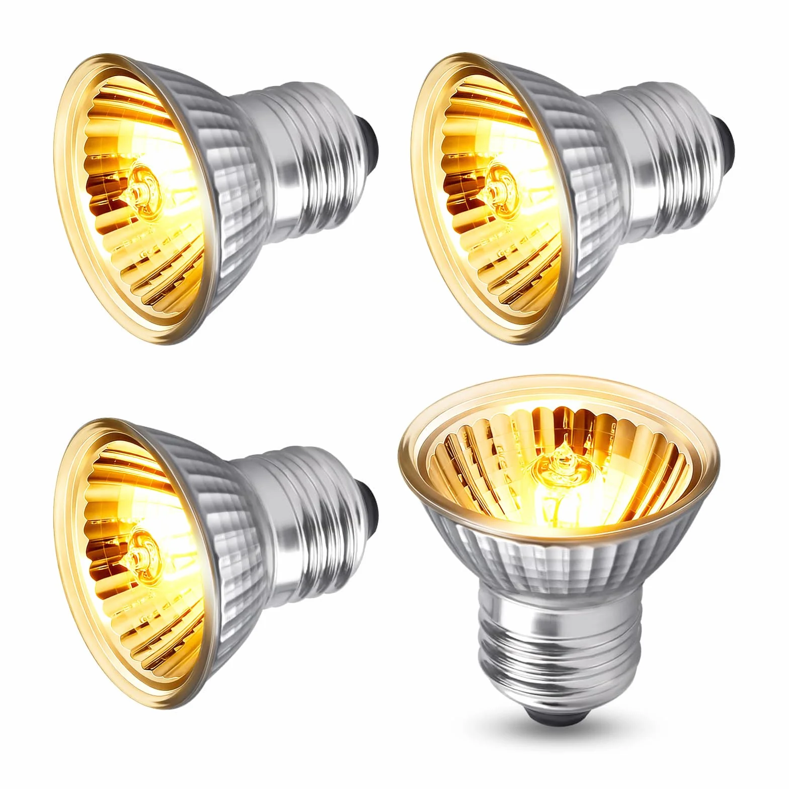Lampe Chauffante UVA UVB pour Tortue E27 75W Dimmable AC 220V 2700K Lot de 4