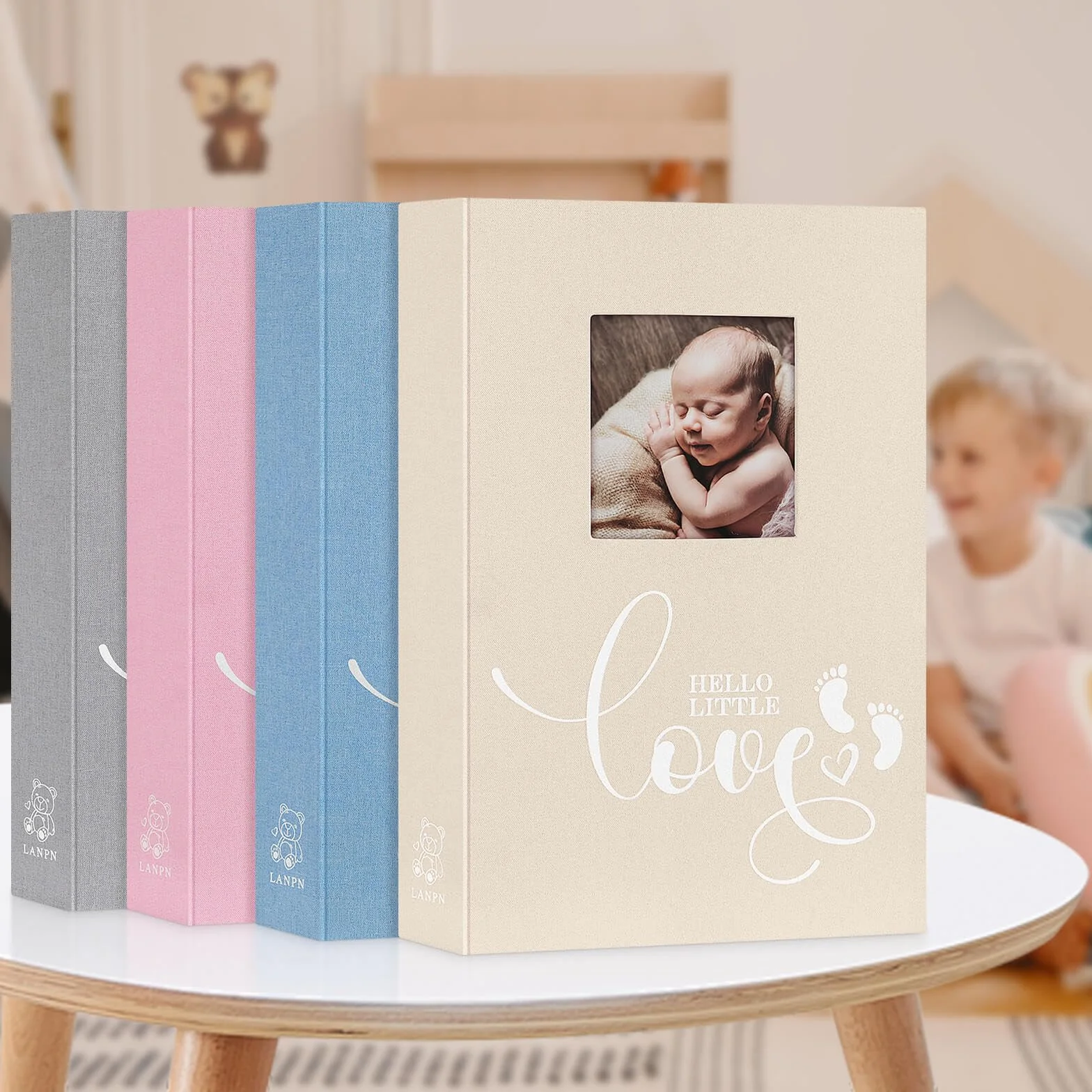 Album Photo Bébé 10x15 300 Pochette, Livre Photo Enfant, Beige