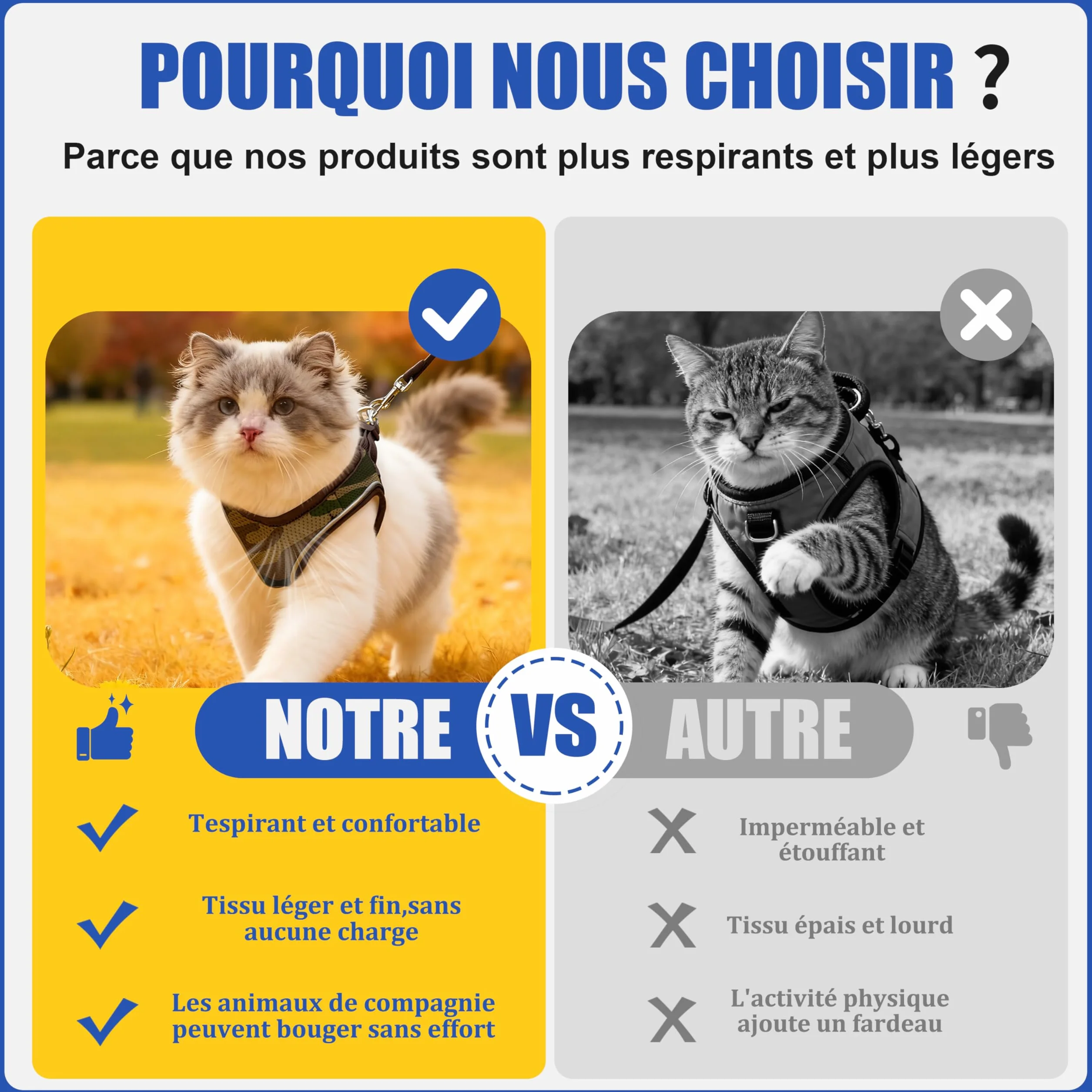 Harnais Chat Petit Chien Laisse 255cm XXS Anti-Fuite Maille Air Mesh Camouflage