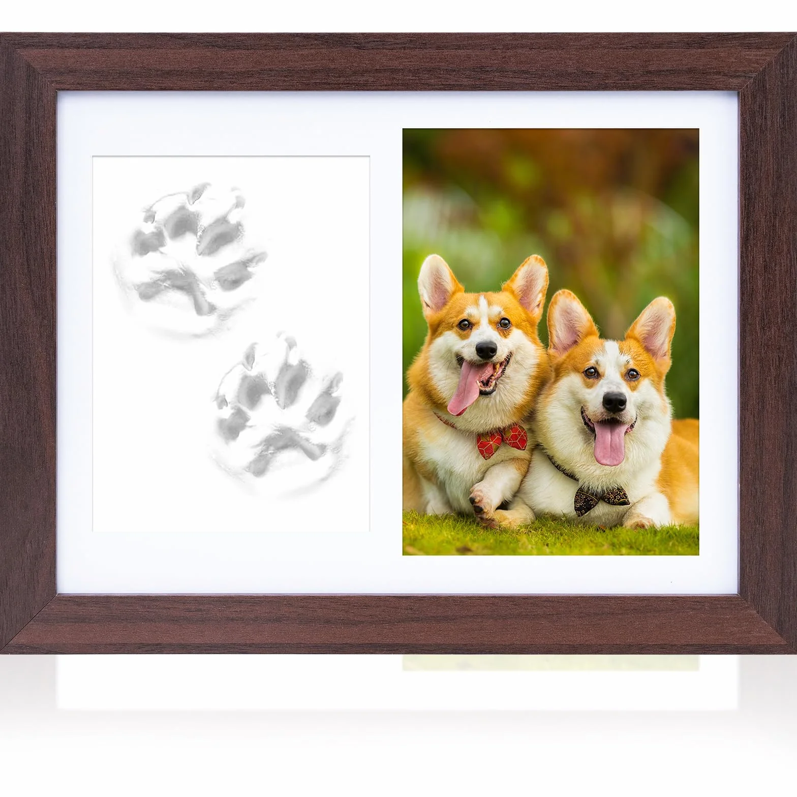 Cadre Commémoratif pour Animaux de Compagnie avec Empreintes de Pattes - Souvenir Chien Chat Photo 10x15 cm Pâte à Modeler