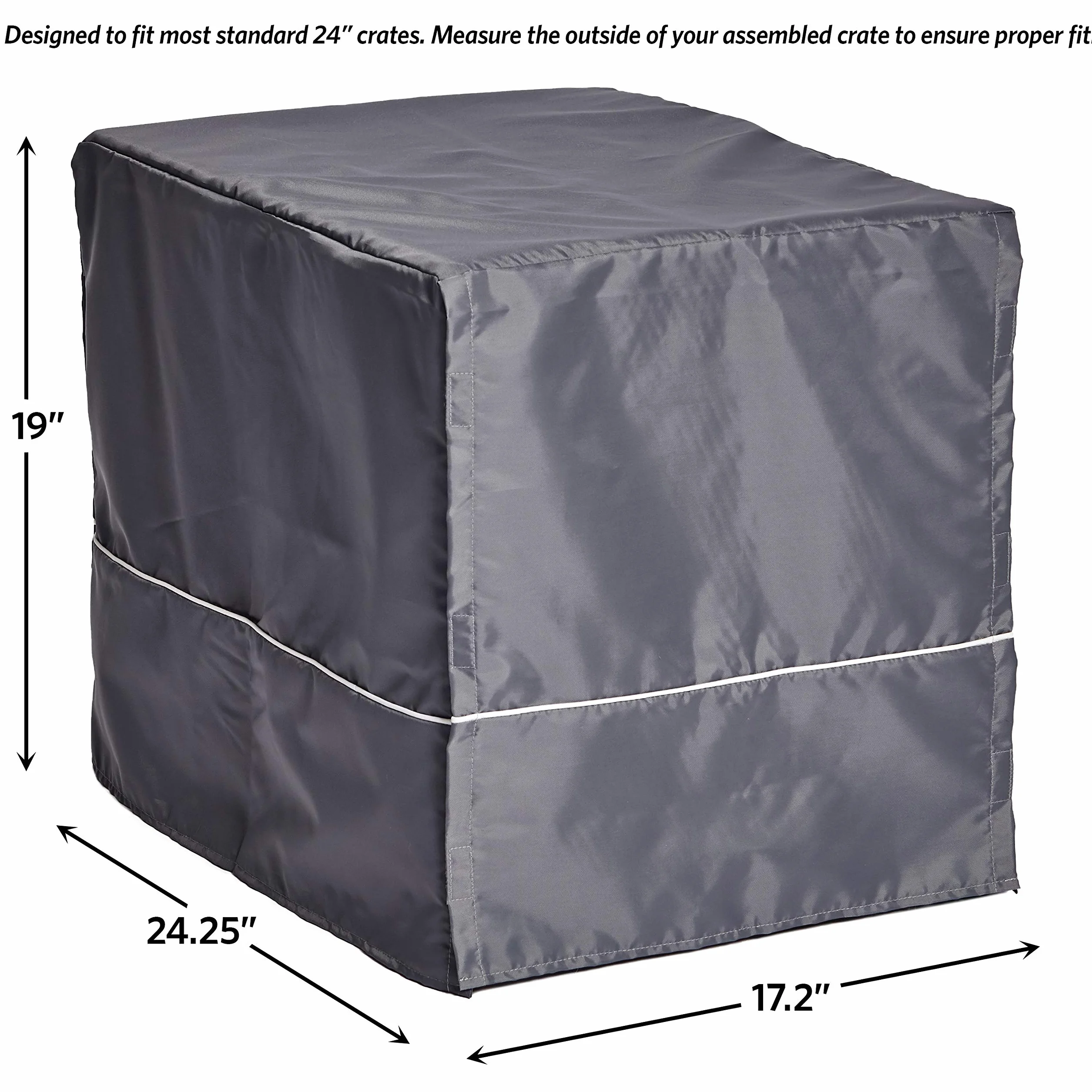 New World BCVR-24GY Housse de cage pour chien MidWest lavable en machine gris clair