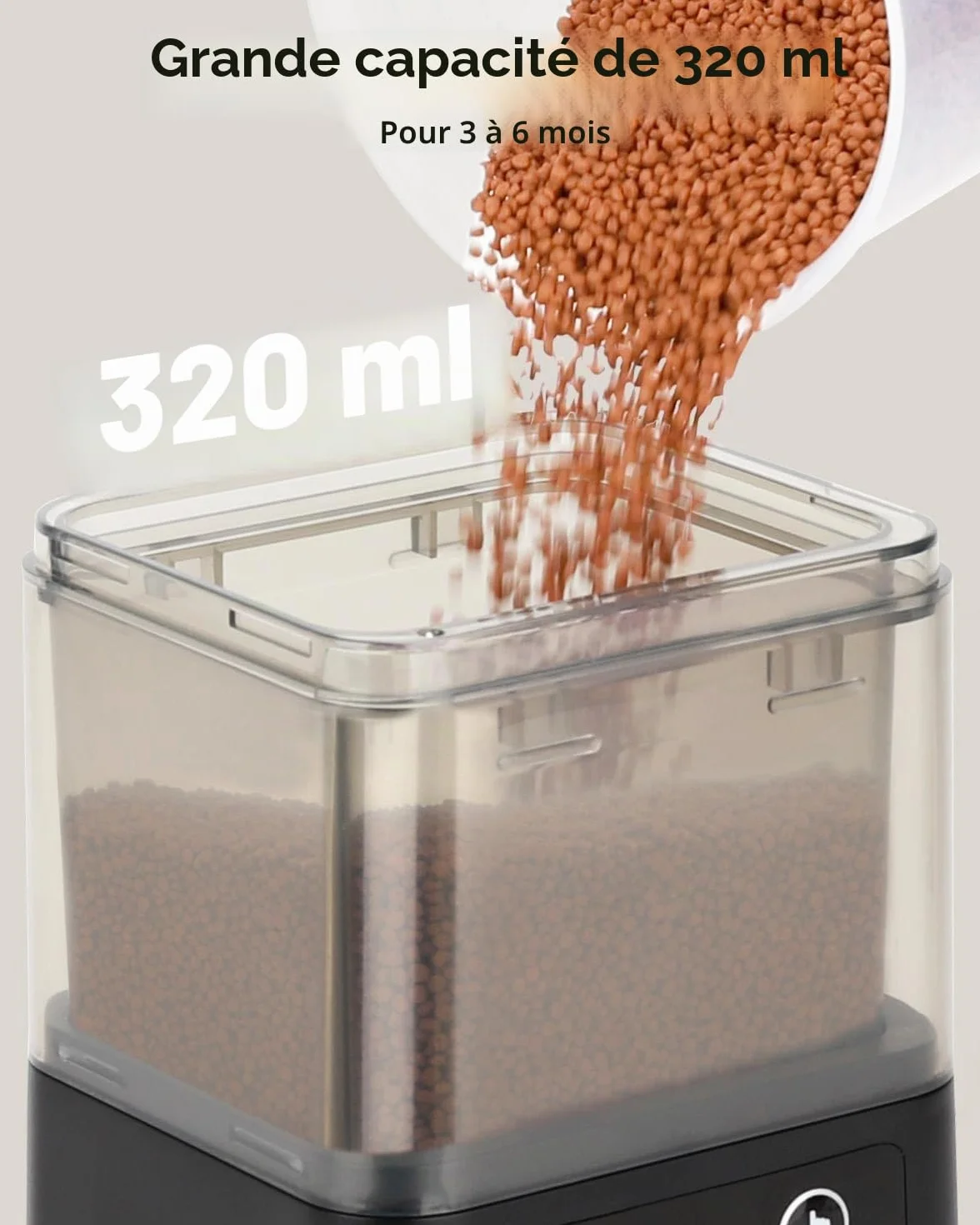 fishkeeper Distributeur Automatique de Nourriture pour Poissons 200ml