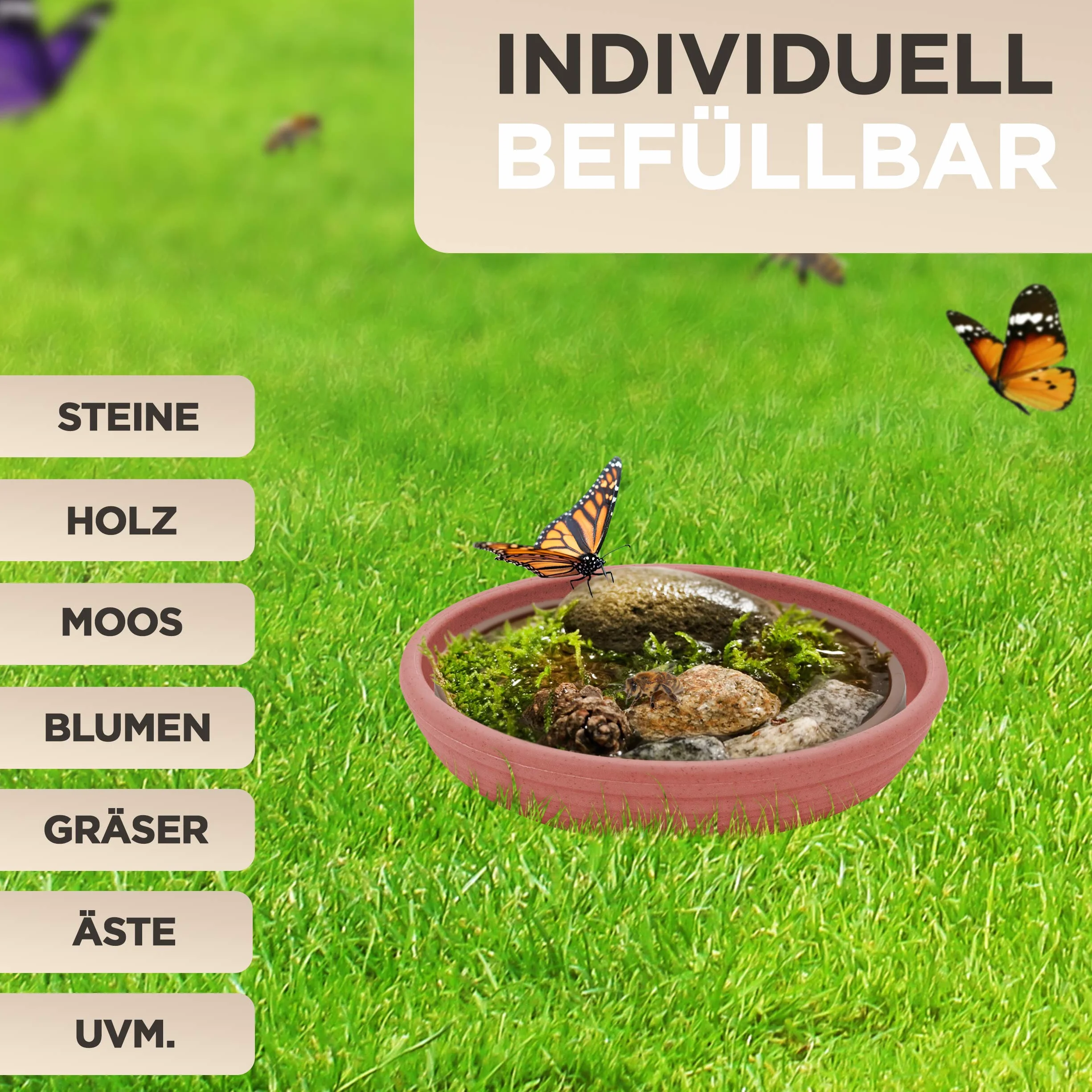 Abreuvoir à insectes pour abeilles 14 cm EasyClean plastique résistant au gel