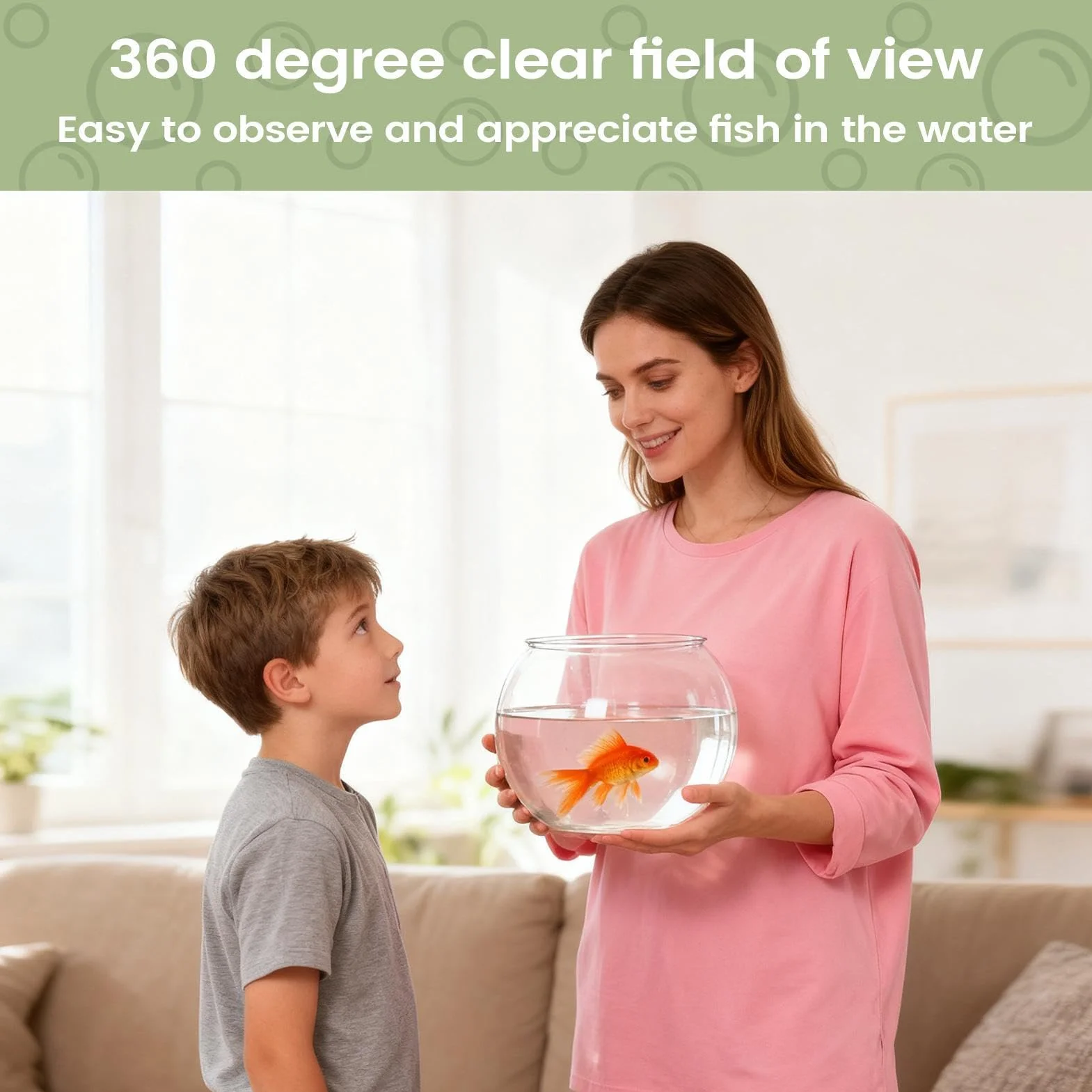 Fish Bowl Small Fish Tank Aquarium Bubble Ball Vases for Party Decor
