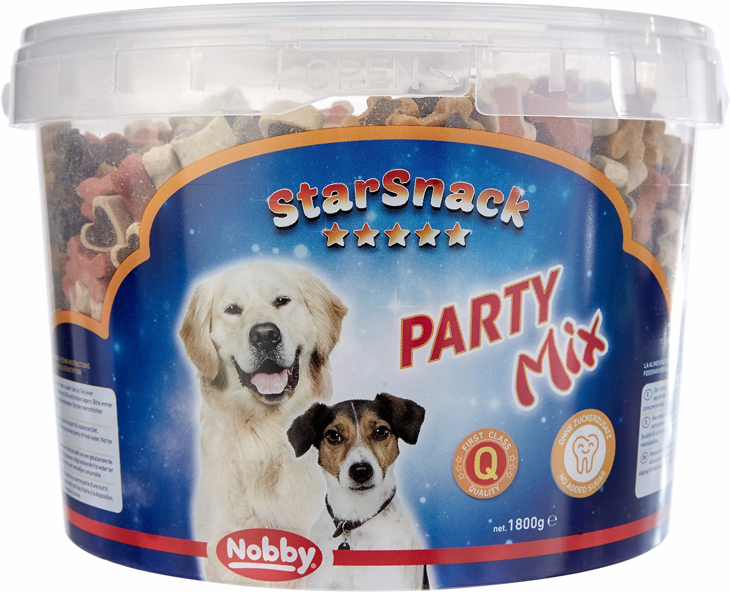 Nobby Friandise Seau Party Mix pour chien 1,8 Kg