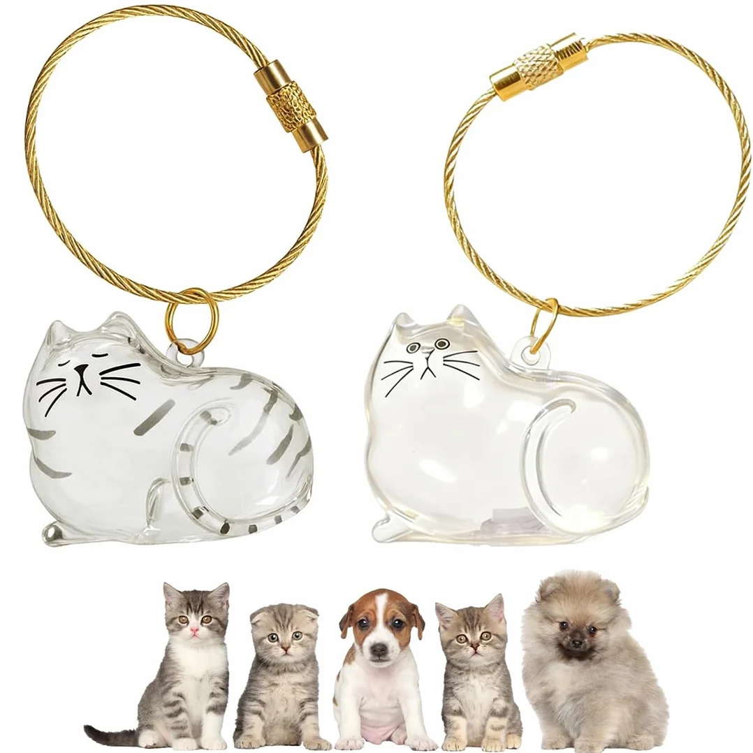 Porte-Clés Pour Poils de Chat, Bouteille de Rangement en Acrylique Transparent