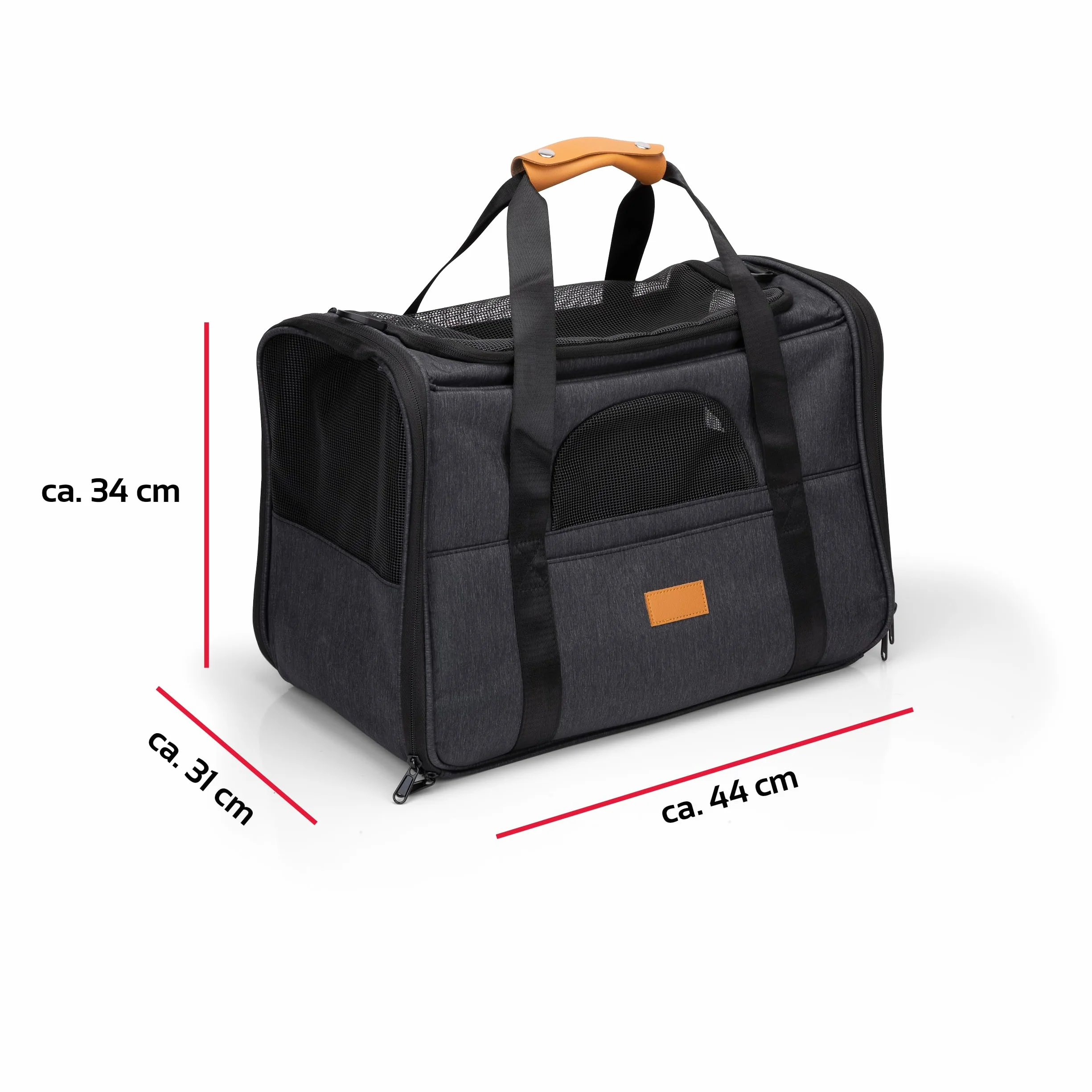 maxxpro Sac de Transport Animal 44x31x34 cm Gris