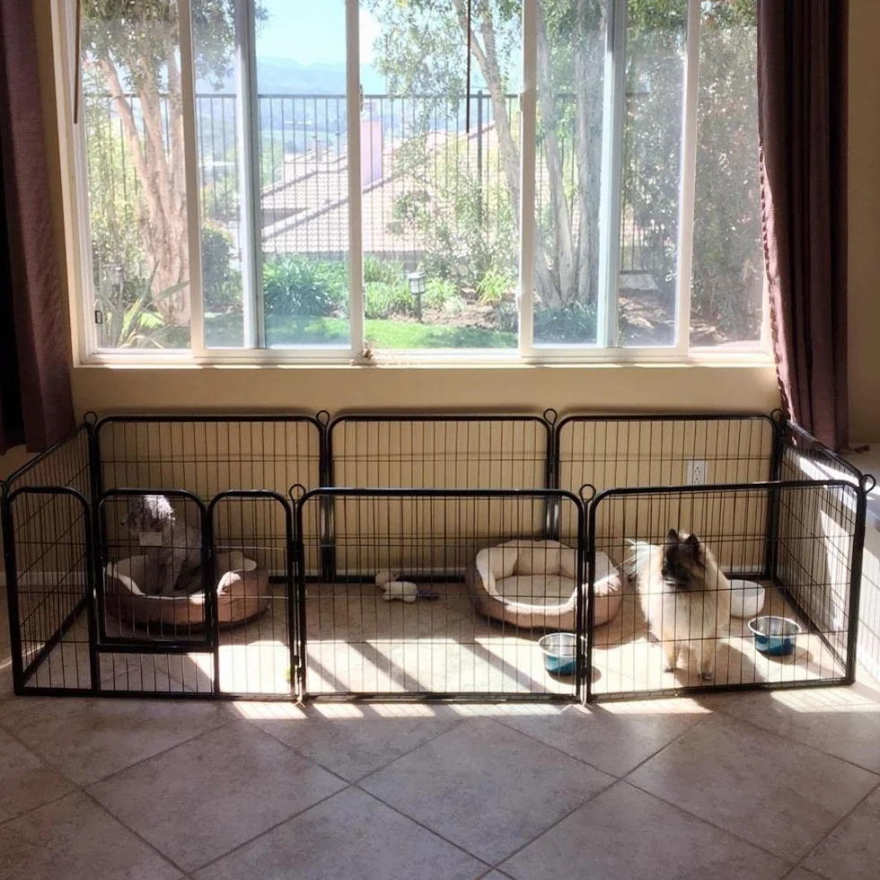 Abician Cage pour Chien Parc 8 Panneaux 80 x 60 cm Enclos Pliant pour Chiots