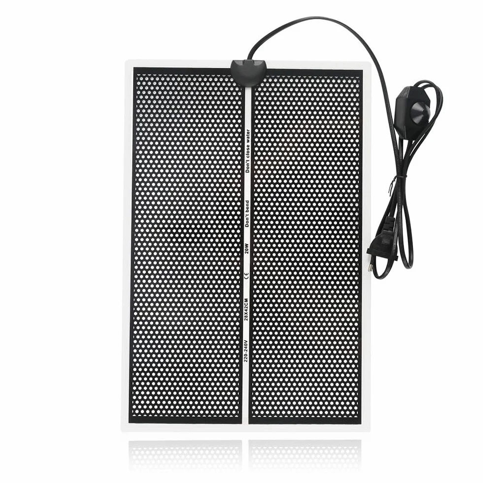 Tapis Chauffant Reptile 20W Réglable avec Contrôle de Température 42x28CM