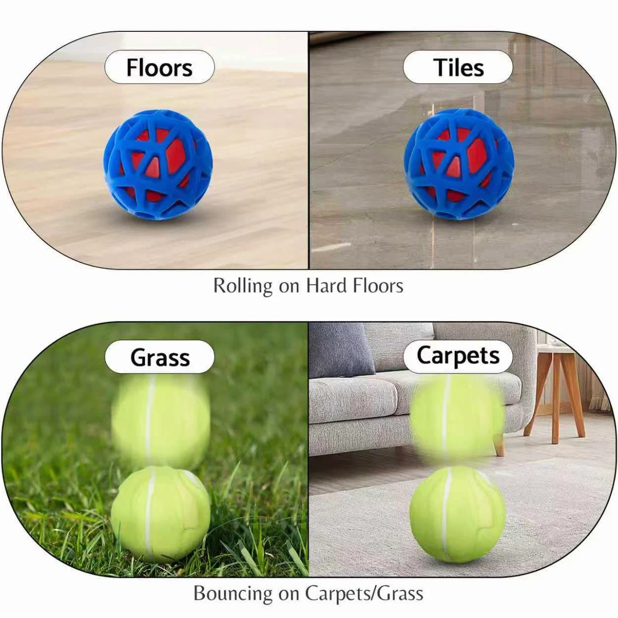 seagi Jouets interactifs pour chien – Balle interactive durable et rebondissante automatique pour chien pour un jeu intelligent, jouet en mouvement activé par le mouvement pour chiens de petite