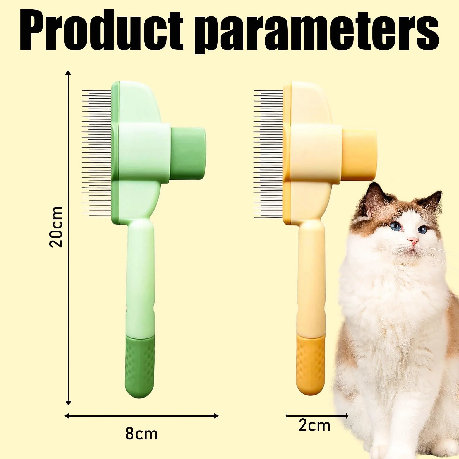 Brosse pour Chat 2 Pièces, Peigne Attrape'poils, Brosse Activ Pet, Toilettage Doux et Efficace