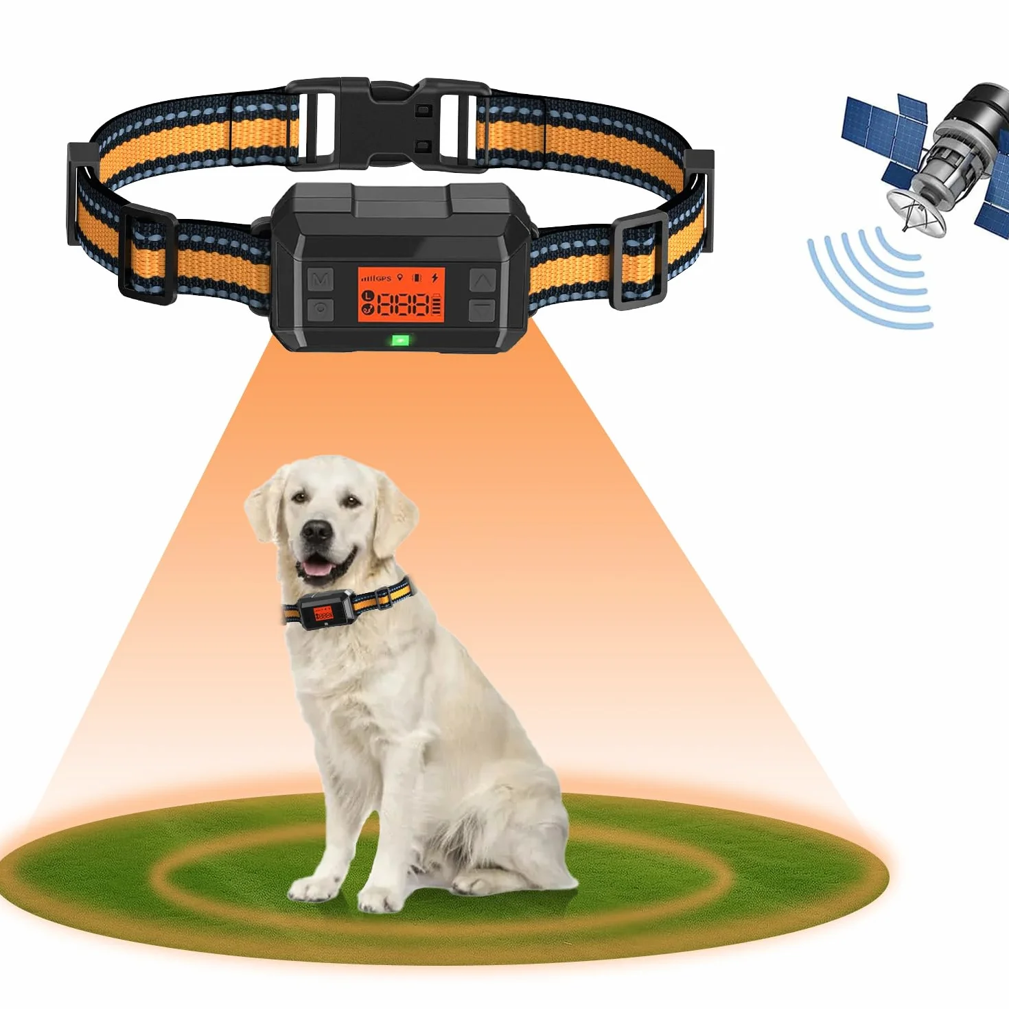Collier Anti Fugue GPS sans Fil pour Chien IPX7 Étanche 30-999M Réglable