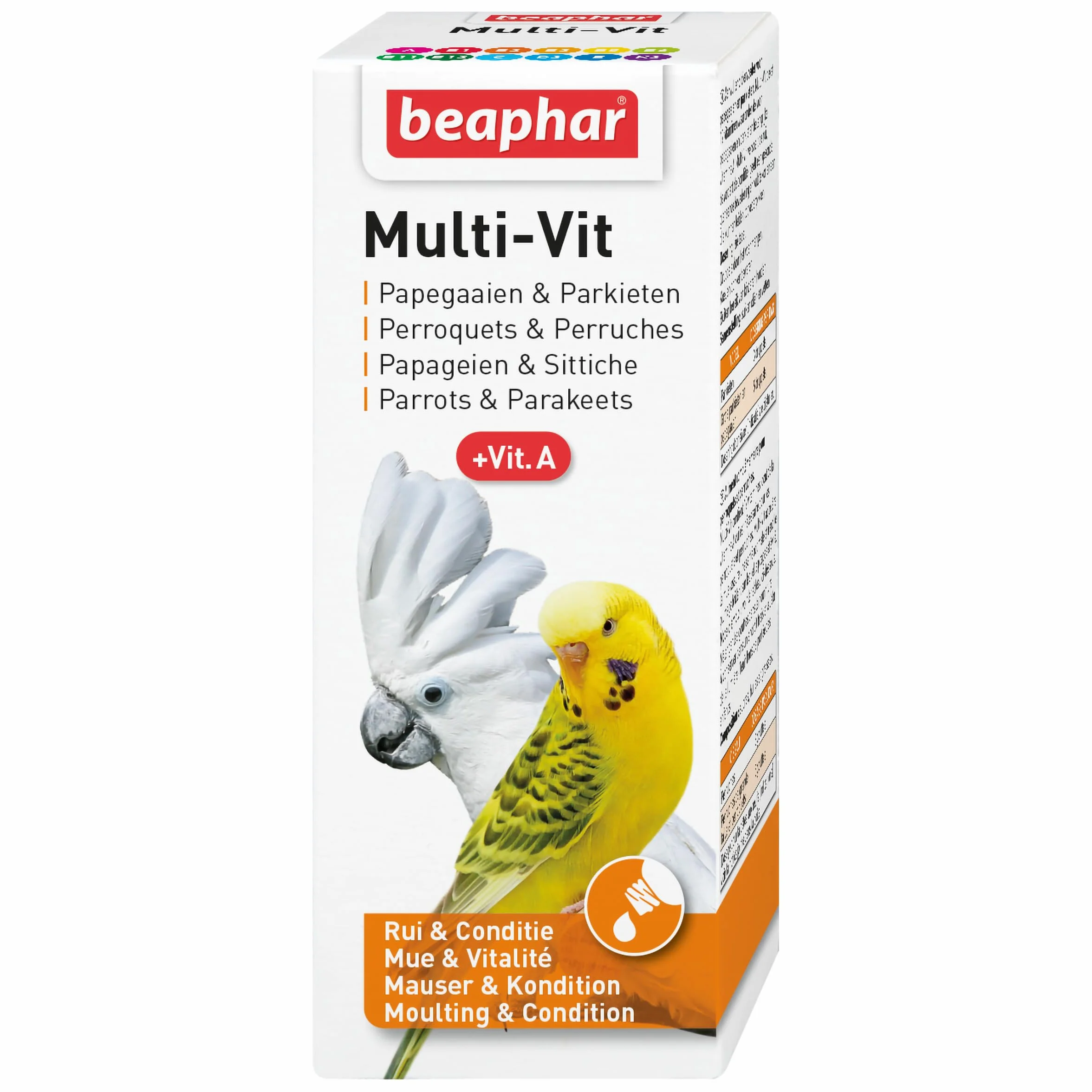 BEAPHAR Aide-mue pour Oiseaux 50g Stimule Pousse des Plumes Santé Plumage Brillant