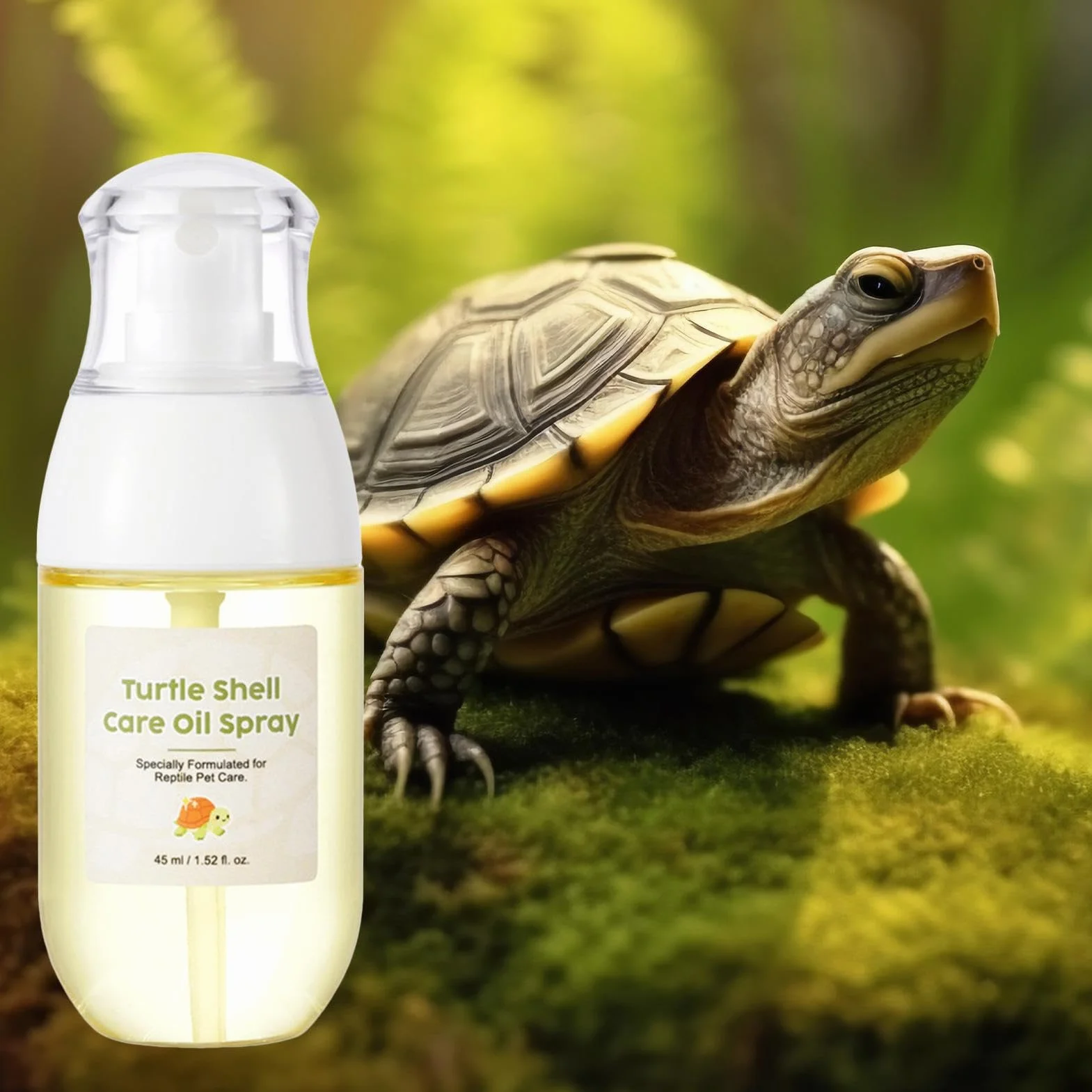 Huile pour Carapace de Tortue 45 ML Spray hydratant pour Coquille des Reptiles
