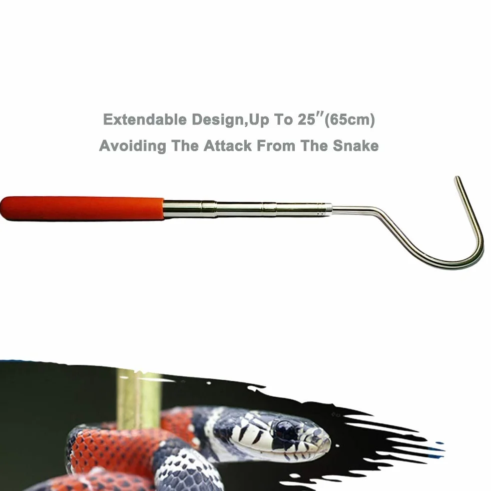 Professional Snake Hook Reptile Grabber Rattle Snake Catcher Extensible 135cm 53 inch