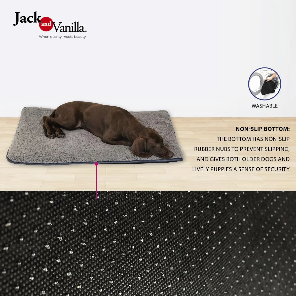 Coussin de Cage pour Chien Brooklyn Tapis de Couchage Durable Lit pour Chiens Brun 58 x 40 cm