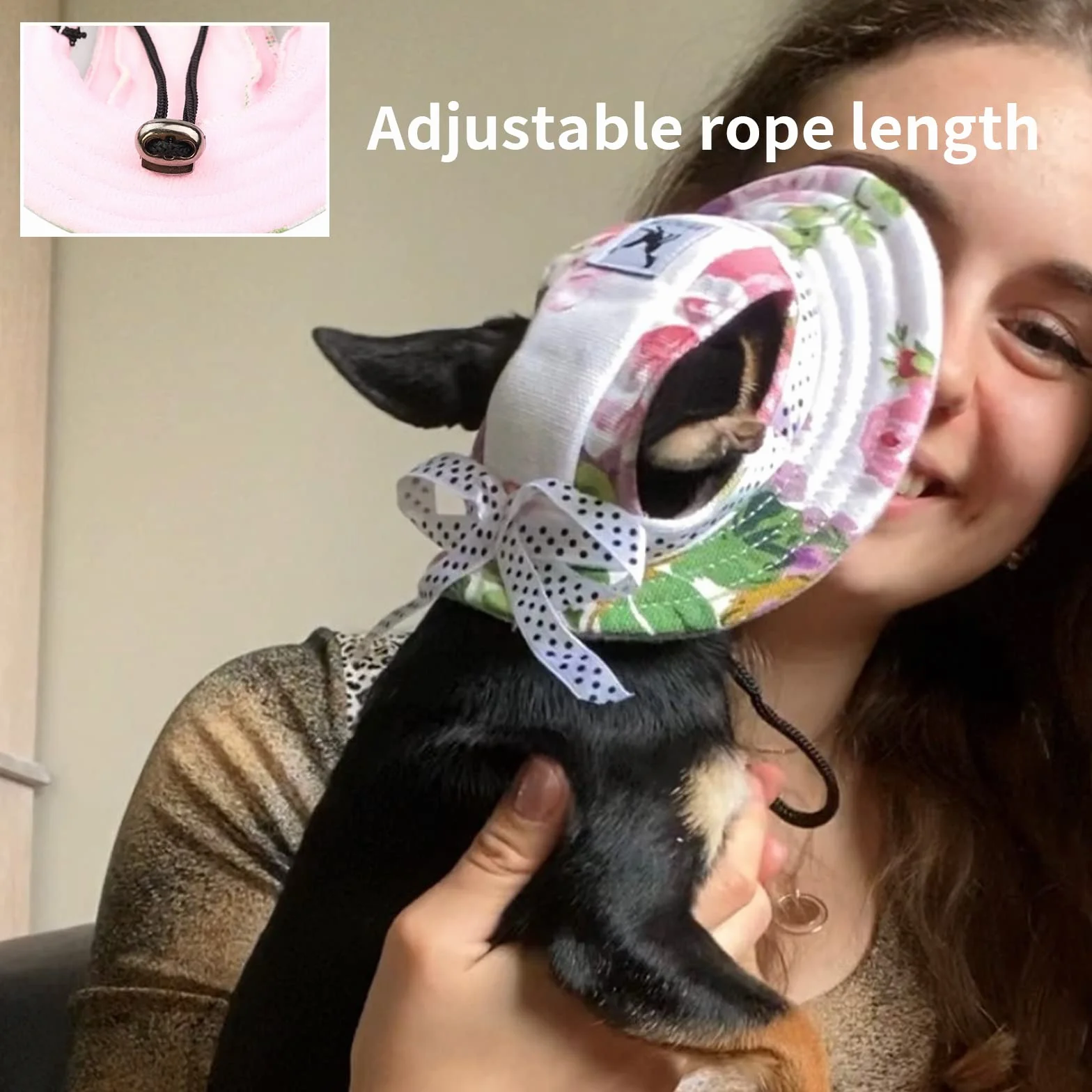 Chapeau de Soleil réglable pour Chien - Casquette de Baseball avec Trous d'oreille - Visière d'été pour Animaux de Compagnie - pour Sports de Plein air - Solaire pour Petits Chiens, Chiots, Chats