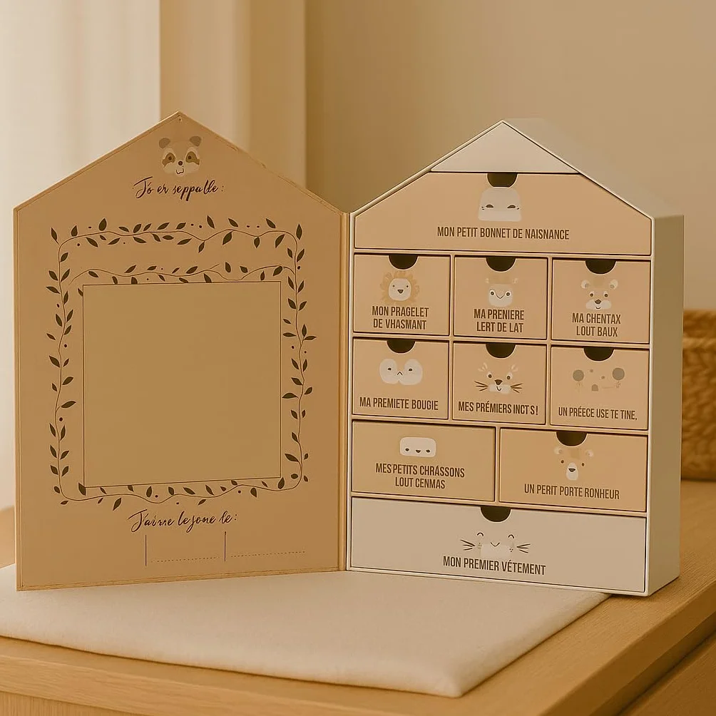 Atmosphera Coffret de Naissance Maison Ourson Bienvenue chez toi Mon Bébé