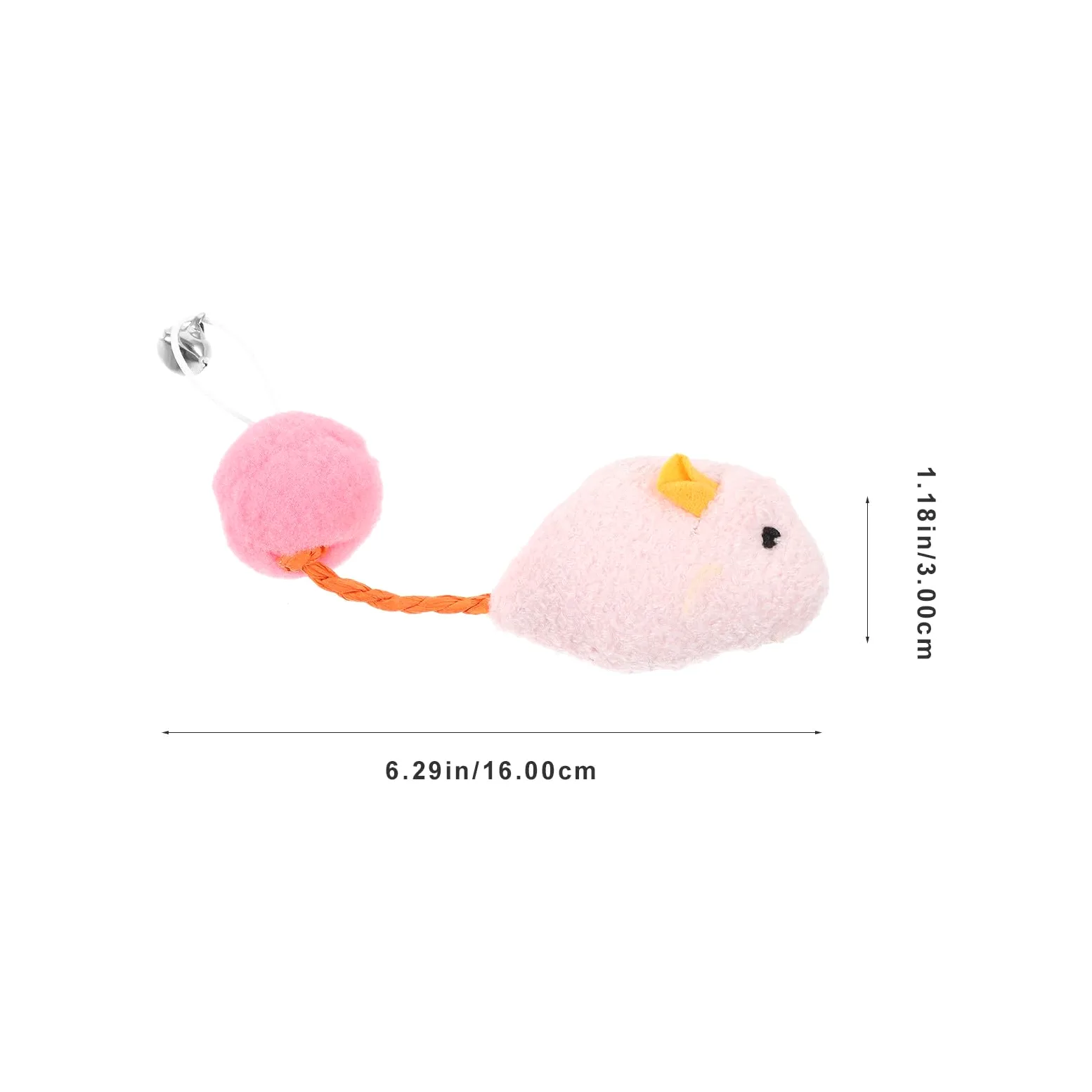 Mobestech Lot de 6 Souris en Peluche avec Clochettes pour Chaton et Chat, Jouets Résistants aux Morsures Vie Quotidienne, Couleurs Variées et Forme de Souris