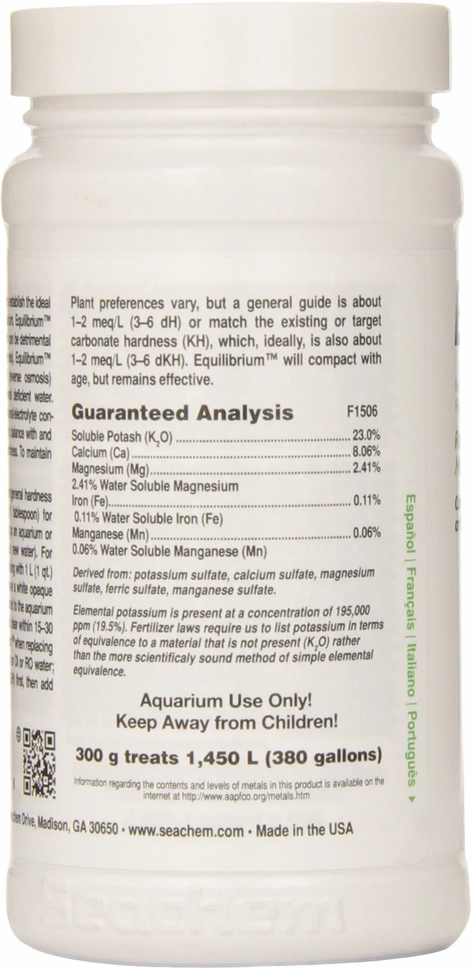 Equilibrium Minéraux pour Aquarium Planté, 300 g