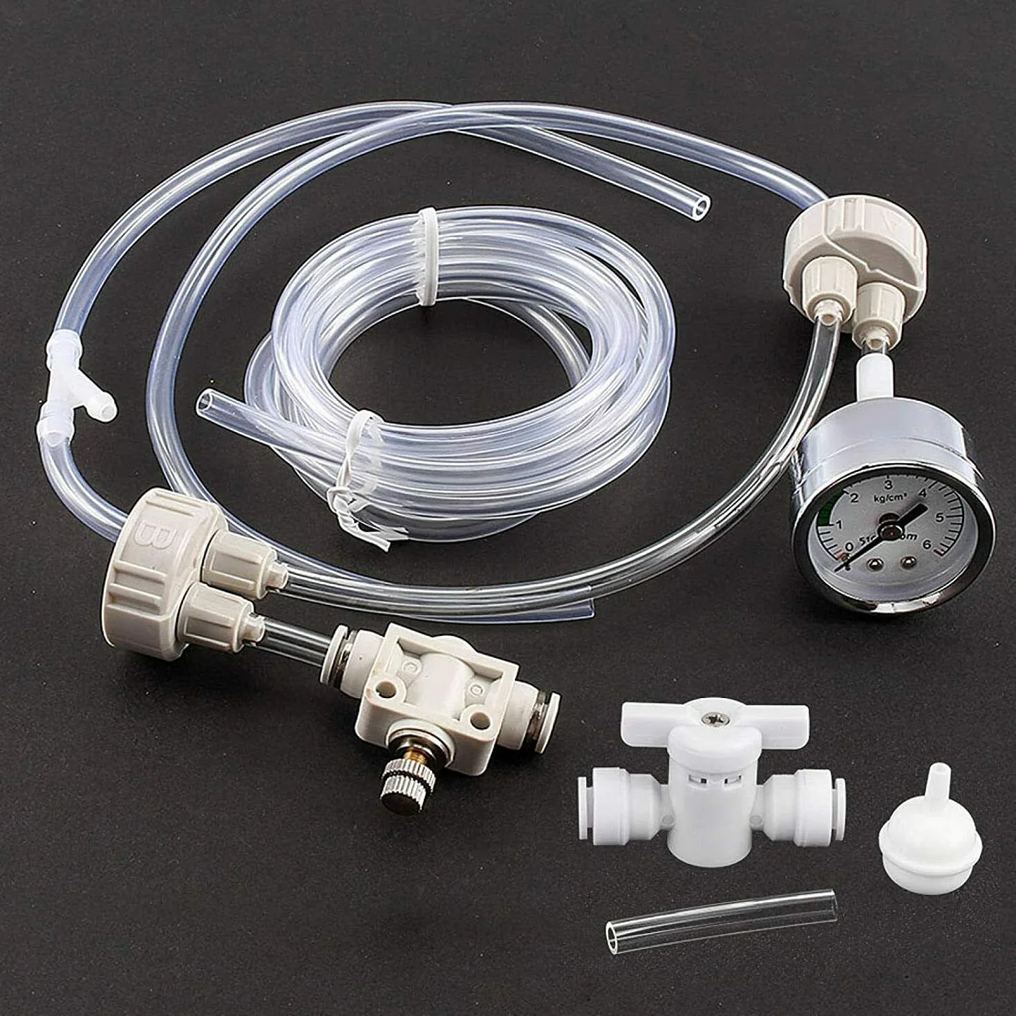 Kit système CO2 aquarium DIY générateur CO2 pour plantes d'eau avec valve bouteille manomètre