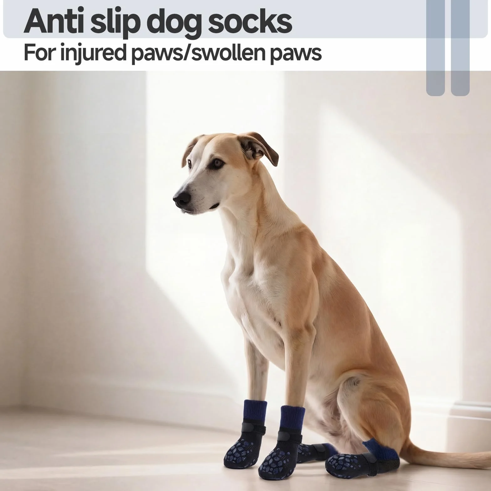 PUMYPOREITY Chaussettes pour Chats, Protection Coussinet Chien Pattes Antidérapante Chaussures Hiver Chiens Noire XS