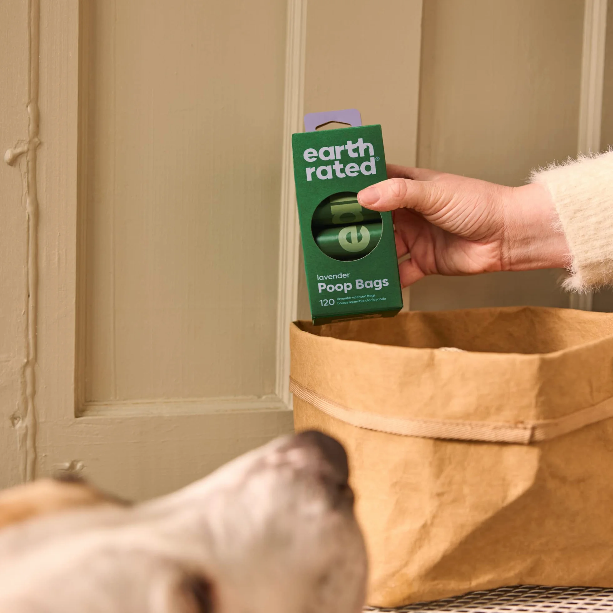 Earth Rated Sacs à crottes pour chiens, étanches extra épais, recharges rouleaux lavande 120 sacs