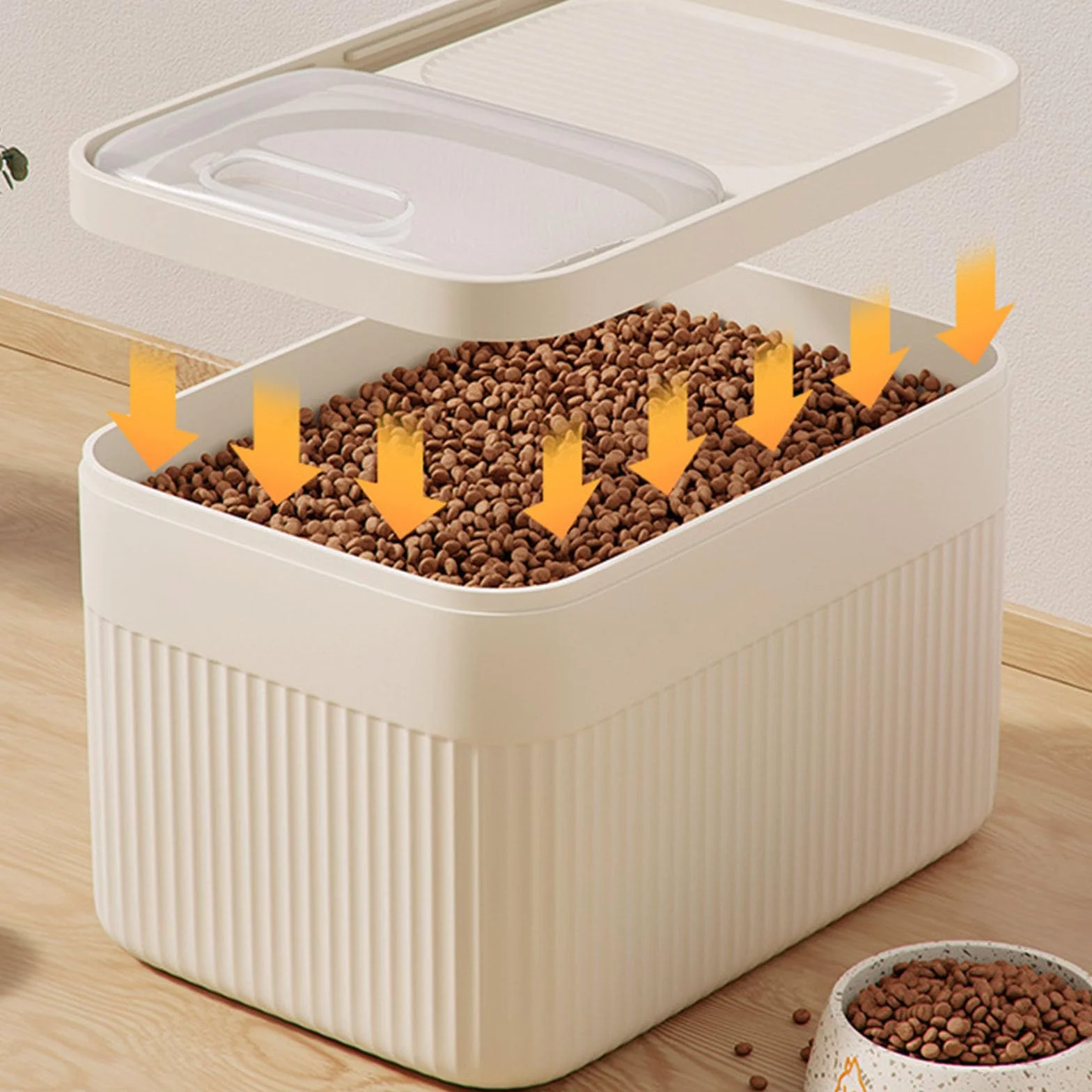 Générique Conteneur Croquettes Chien Et Chats 8Kg Rangement Hermétique Anti-Odeurs 31X22.3X21Cm