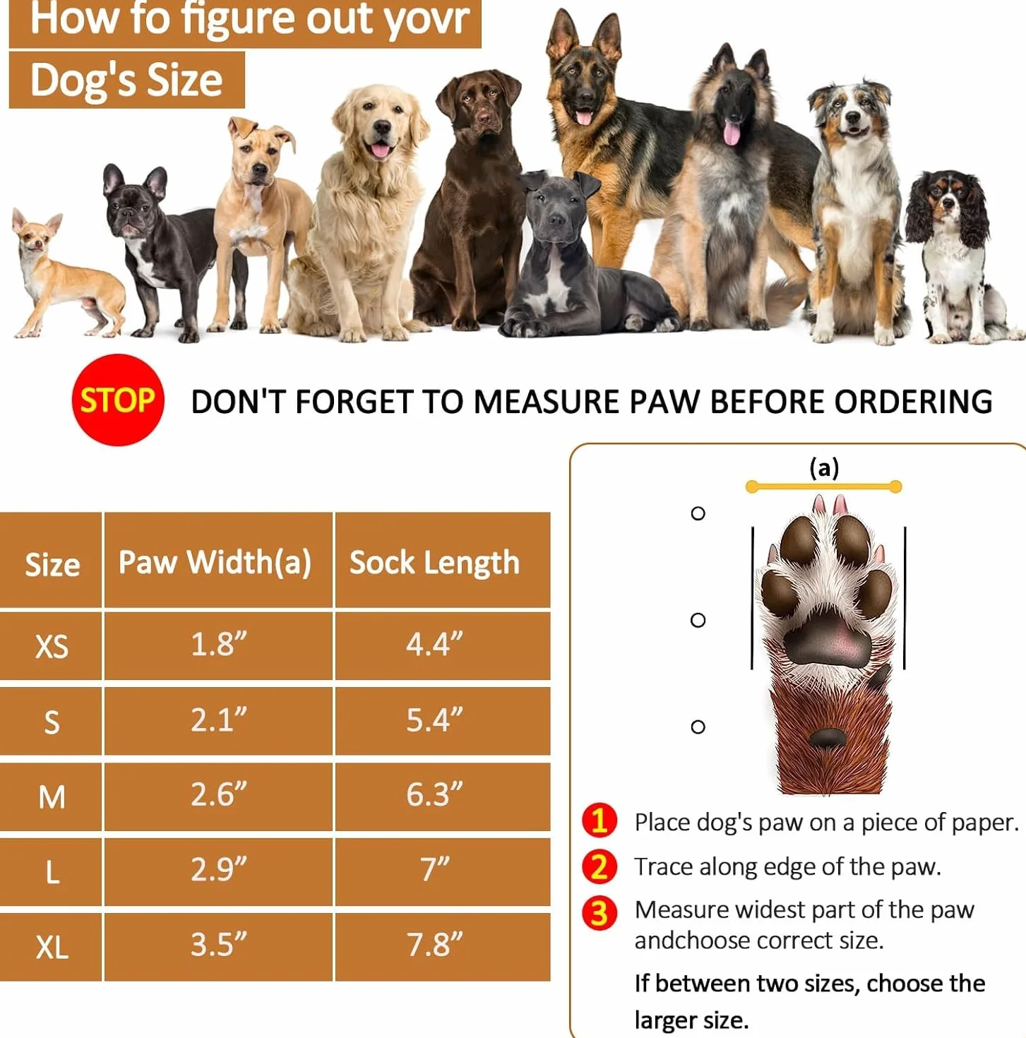 Chaussettes Antidérapantes pour Chien – Double Face pour Sol en Bois, Protège-Pattes (S)