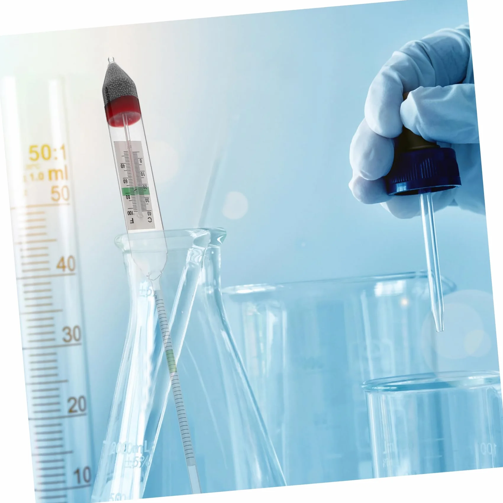 ULTECHNOVO Hydromètre Pour Aquarium Salinomètre En Verre Densimètre Eau Mer