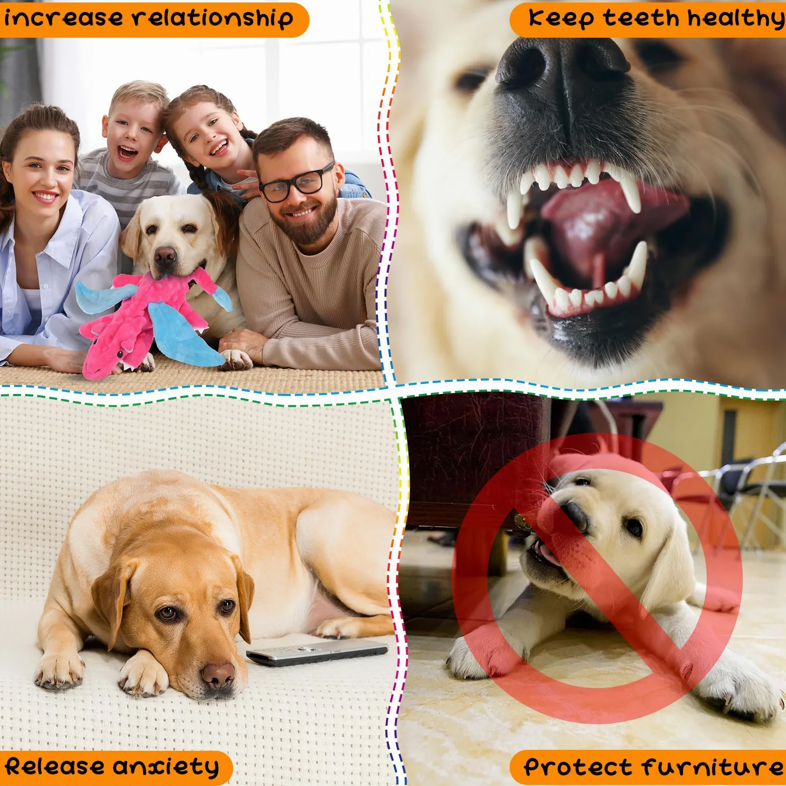 Sratte Lot de 10 jouets couineurs pour chien sans rembourrage - Jouet froissé pour mâcheurs agressifs - Jouets à mâcher pour animaux de compagnie de petite, moyenne et grande taille, 10 styles (styles