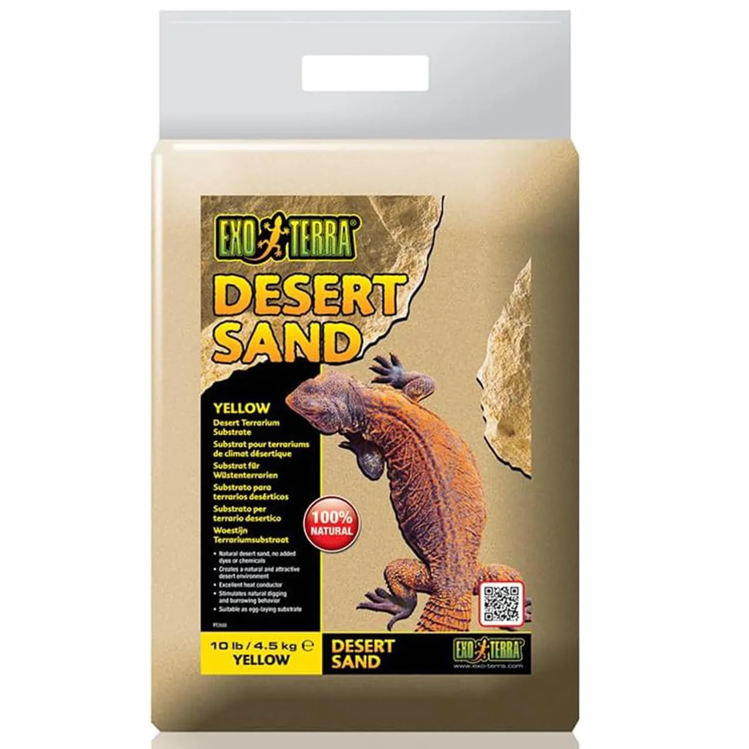 Exoterra Sable pour Reptiles Desert Jaune 4,5 kg