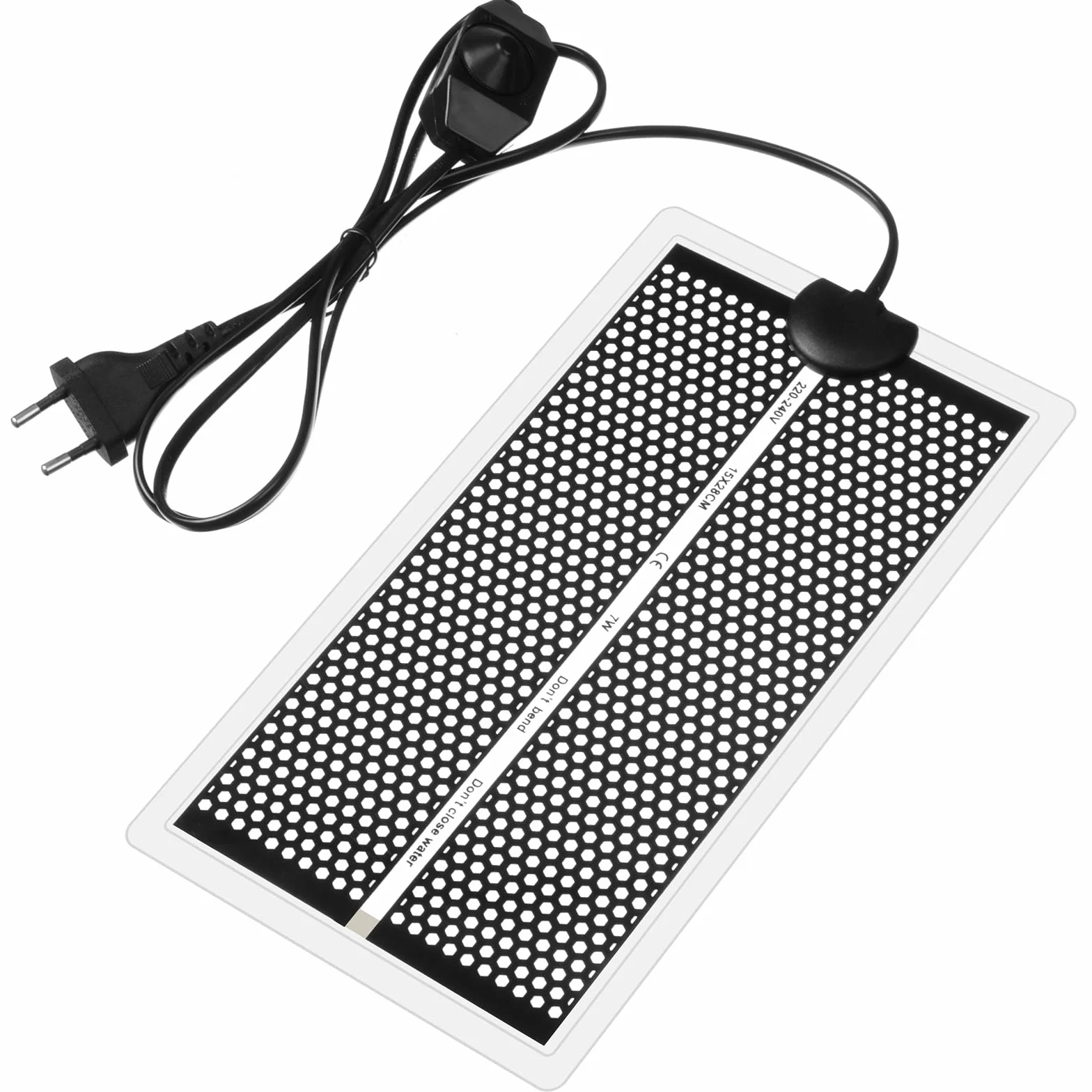 Tapis Chauffant Reptile 15x28cm 7W Terrarium Réglable Contrôle Température