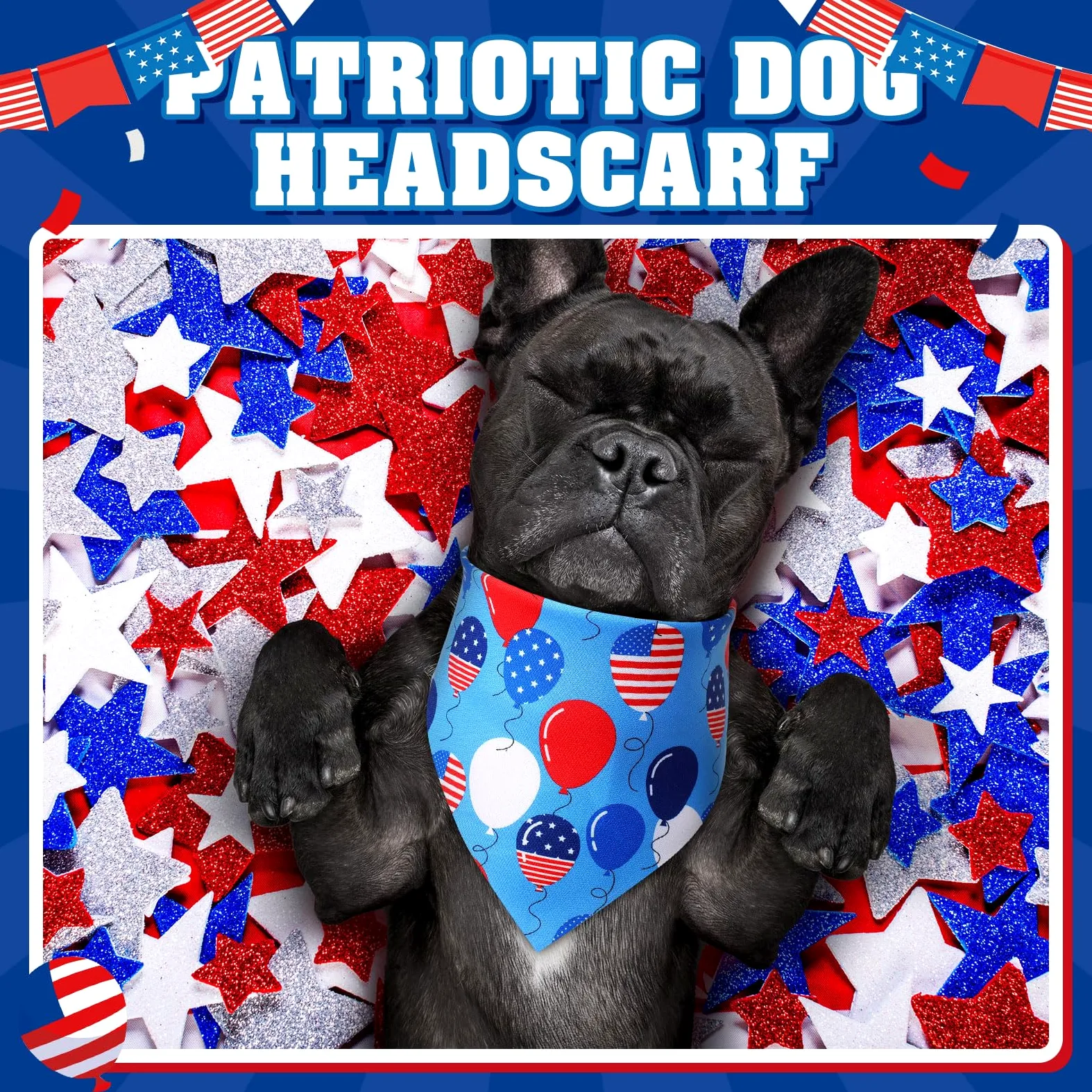 Sumind Lot de 100 bandanas patriotiques pour chien en vrac, écharpe triangulaire, bandanas pour chiens avec motifs de jour de l'indépendance pour le jour de l'indépendance, accessoires de costume pour
