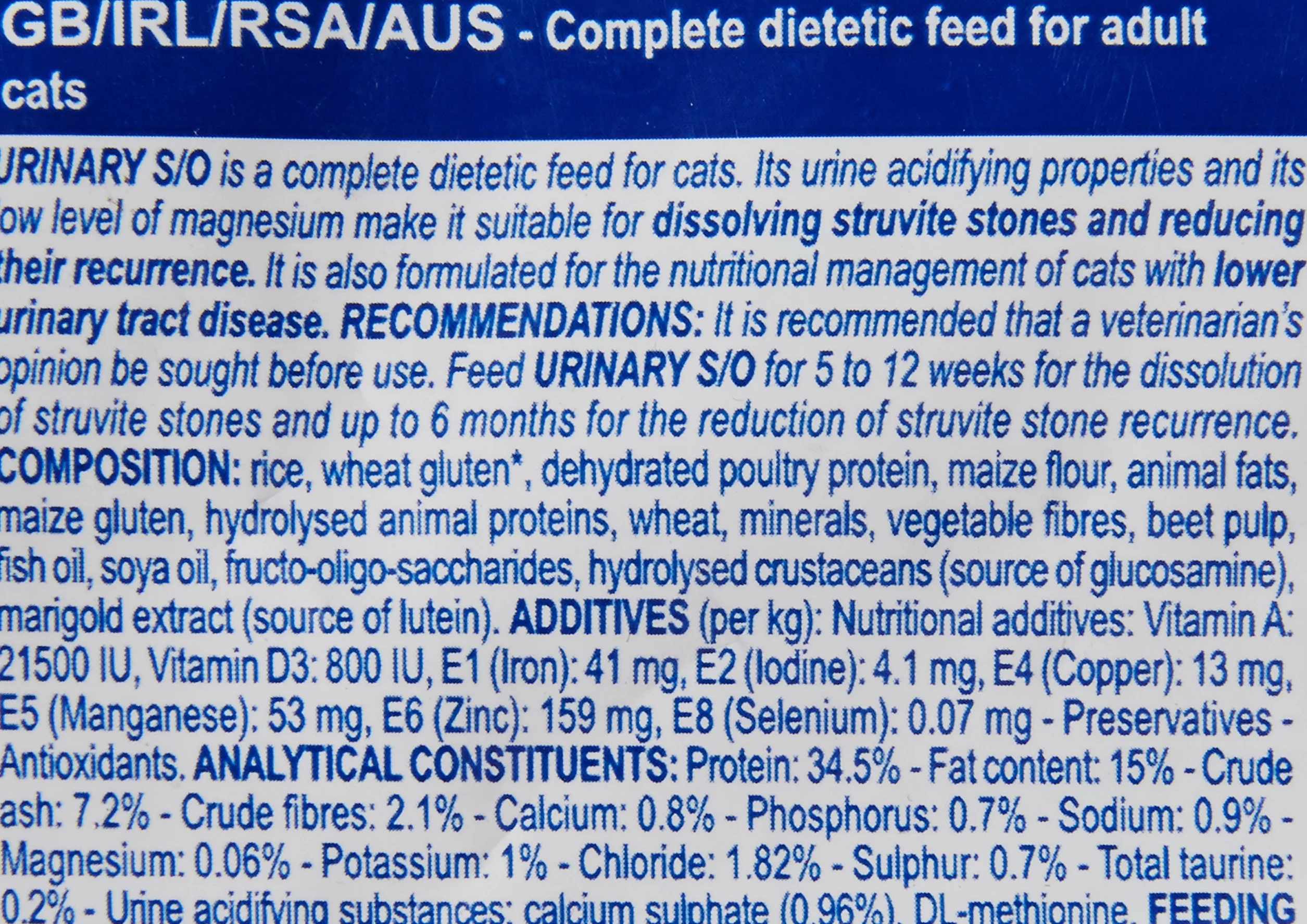 Royal Canin Urinary S O Feline 3.5 kg