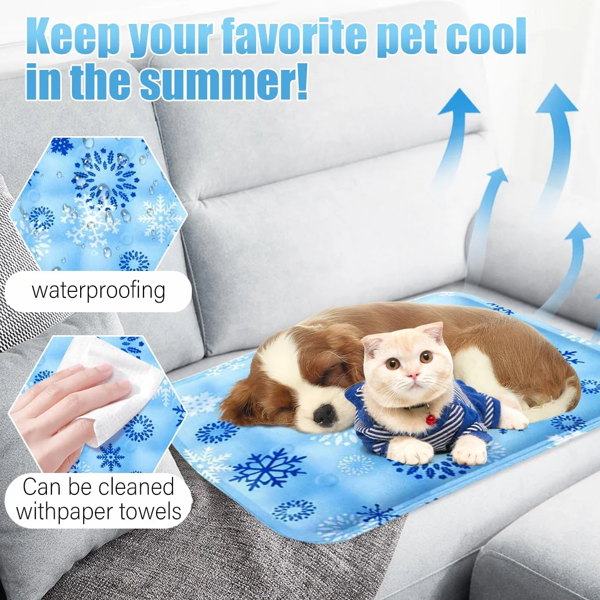 Tapis Rafraichissant Chien Chat 40x50cm Gel Non Toxique Imperméable Pliable Résistant aux Rayures