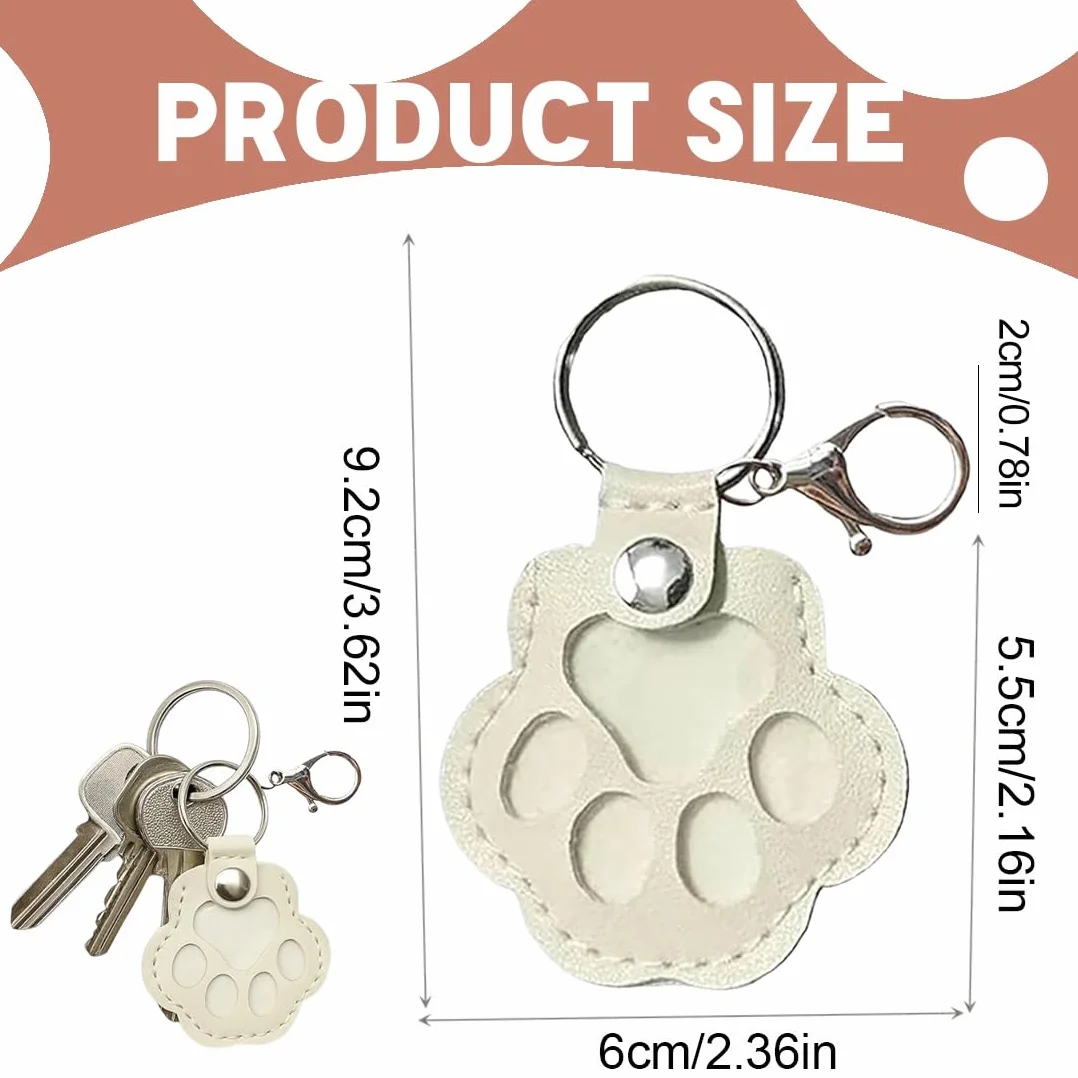 Porte-Clés Patte Personnalisable Souvenir Chien Décédé 2 Pièces Rose Blanc