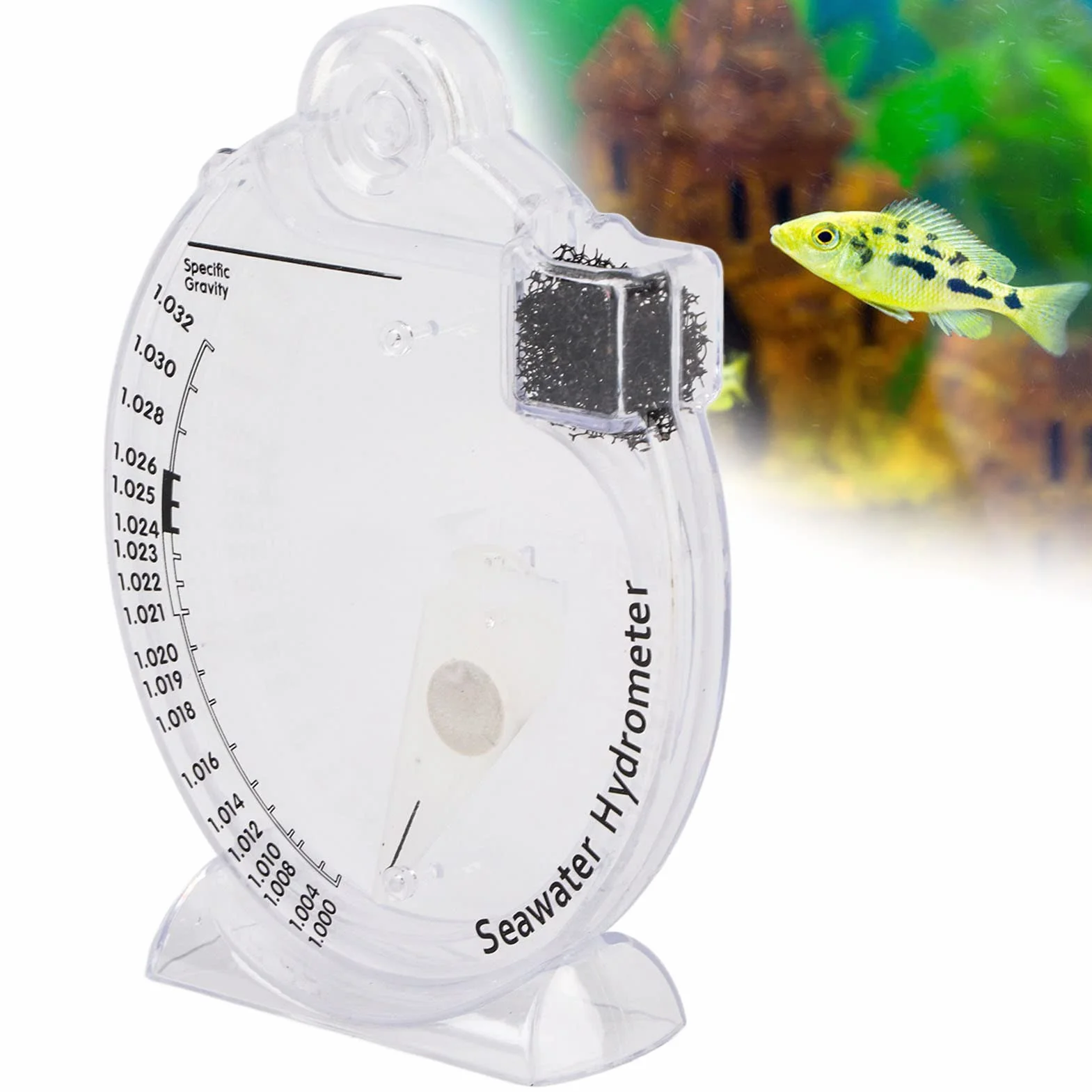HappyFish H-018 Réfractomètre de salinité eau de mer Densimètre eau salée Aquaculture Tests Précis