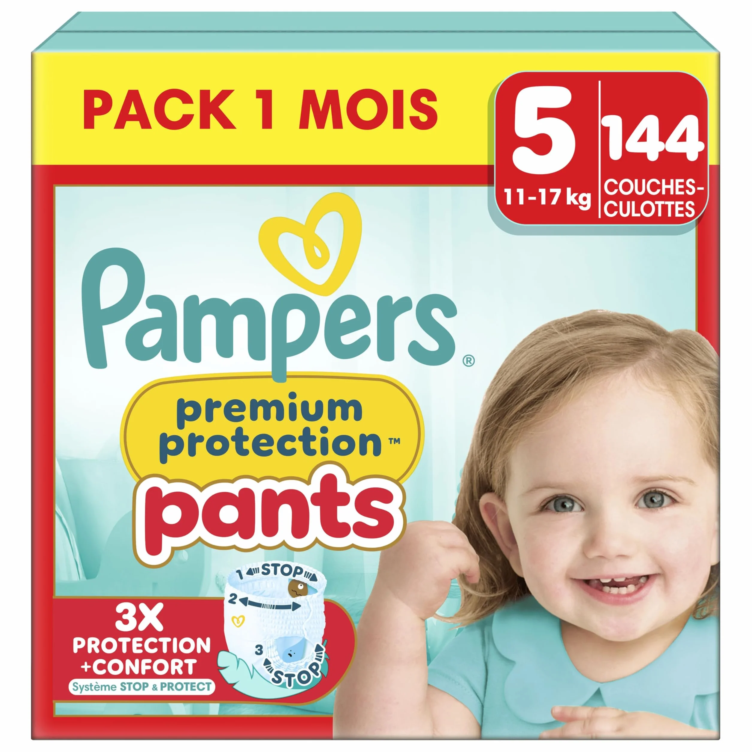 Pampers Premium Protection Pants Size 5 144 Nappies 11-17 kg 360° Support