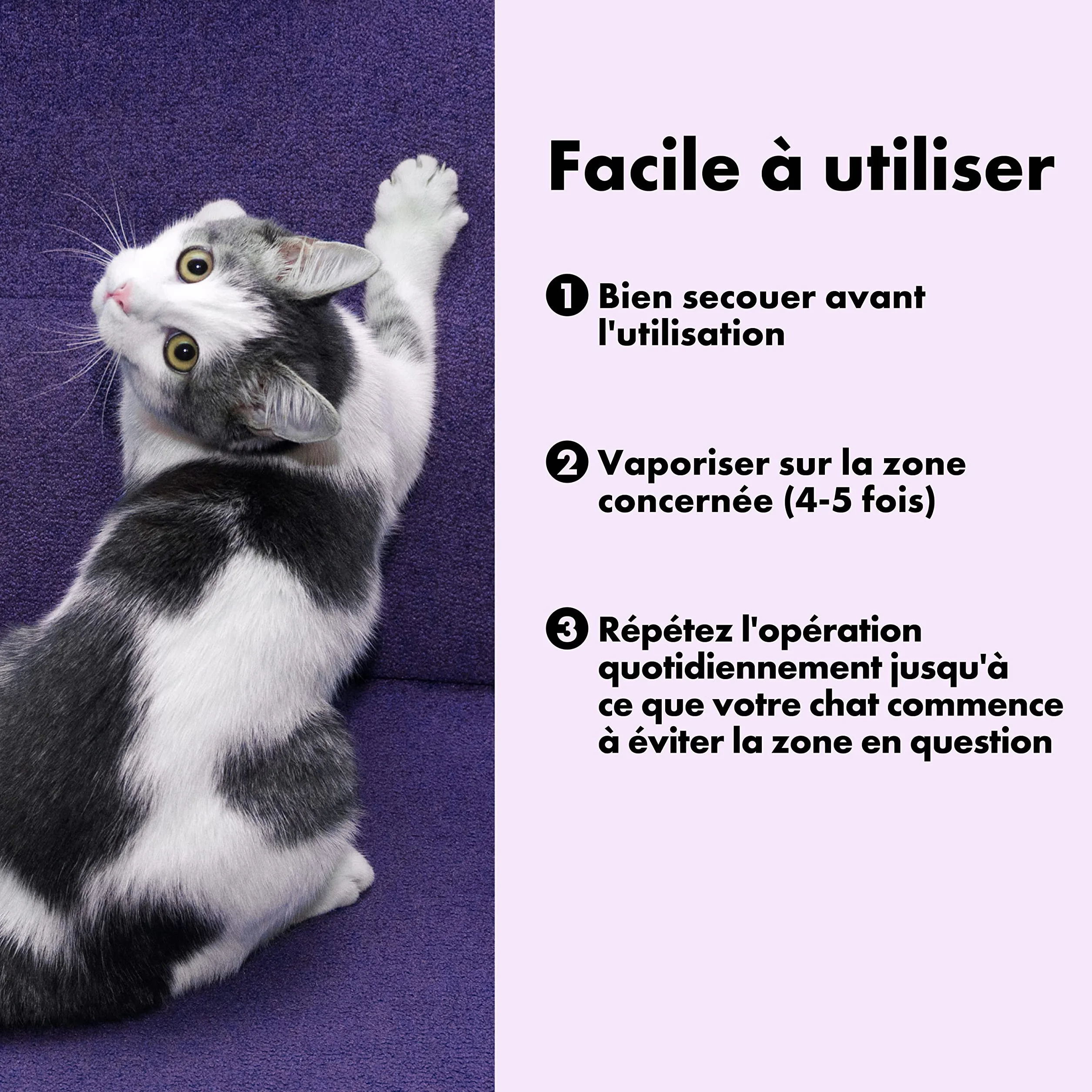 Catly Spray Anti Griffure Chat 250ml Éloigne Chats Chatons Fragrance Naturel Goût Amer Anti Chat Maison Marquage Urinaire Griffure Mordillage