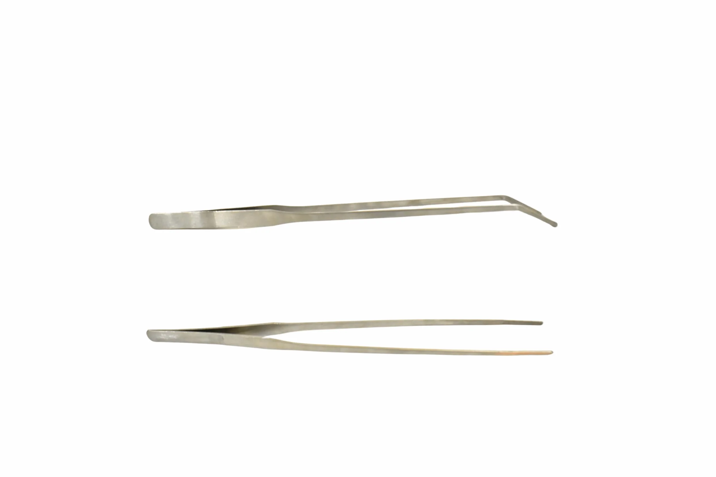 Pinces pour Aquarium Acier Inoxydable 21 cm Lot de 2 - Courbée + Droite