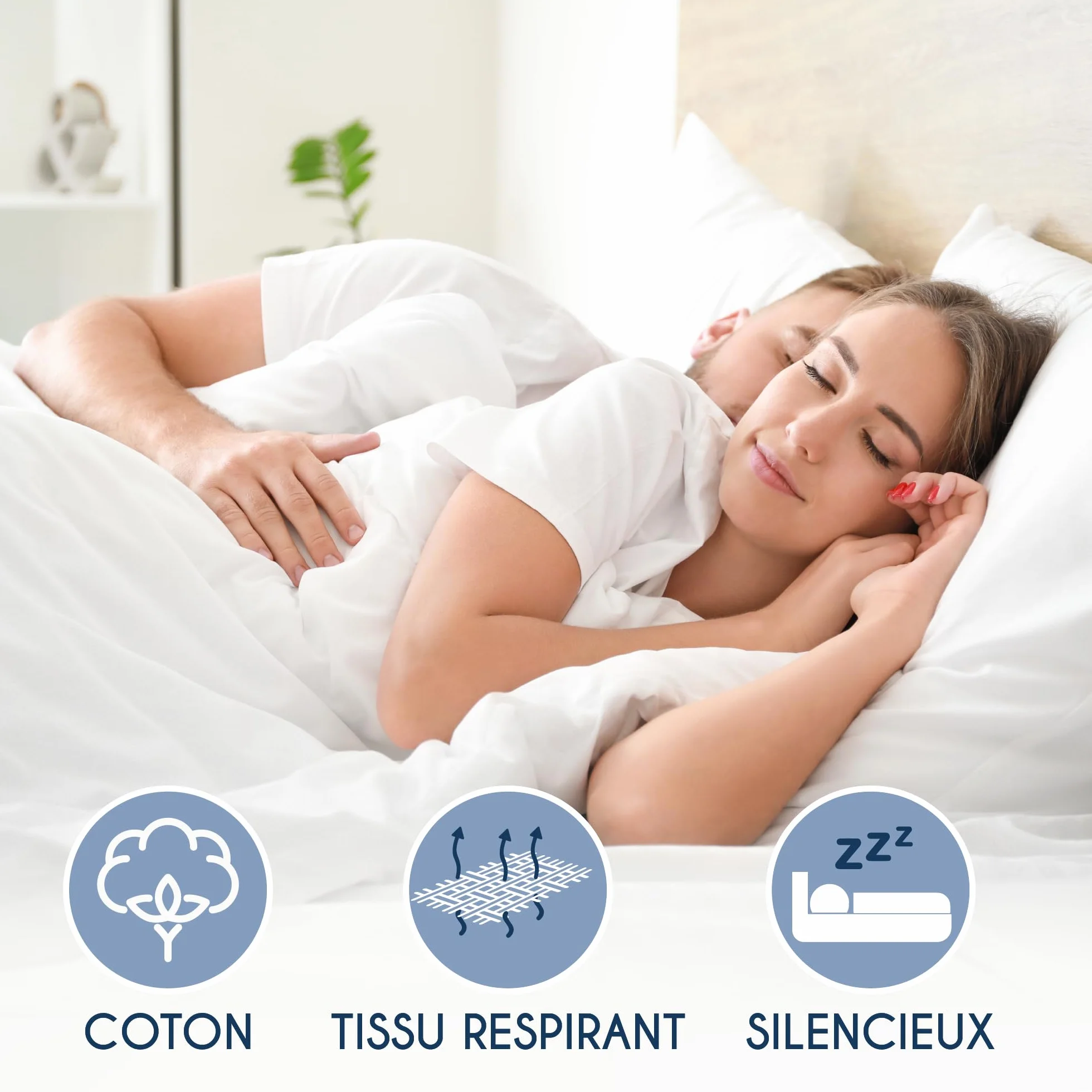 Dreamzie Protege Matelas 140x190 cm Imperméable Hypoallergénique Respirante Certifiée Oeko-Tex