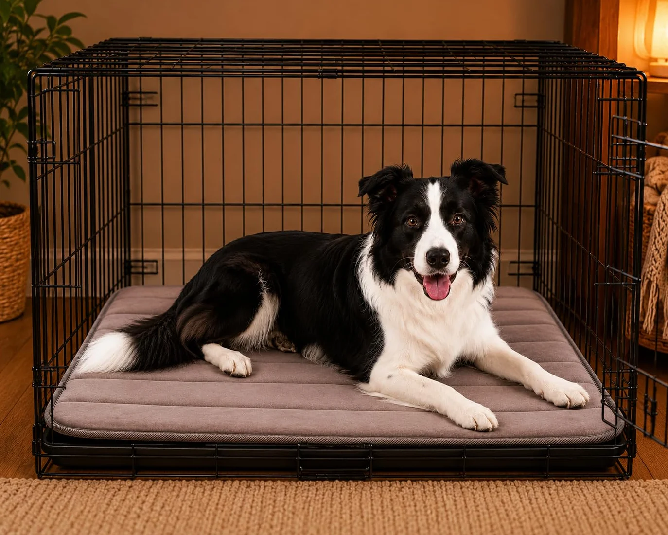 Panier Chien Orthopédique Xana Taupe Mousse Mémoire de Forme 55,5 x 38,5 x 2 cm