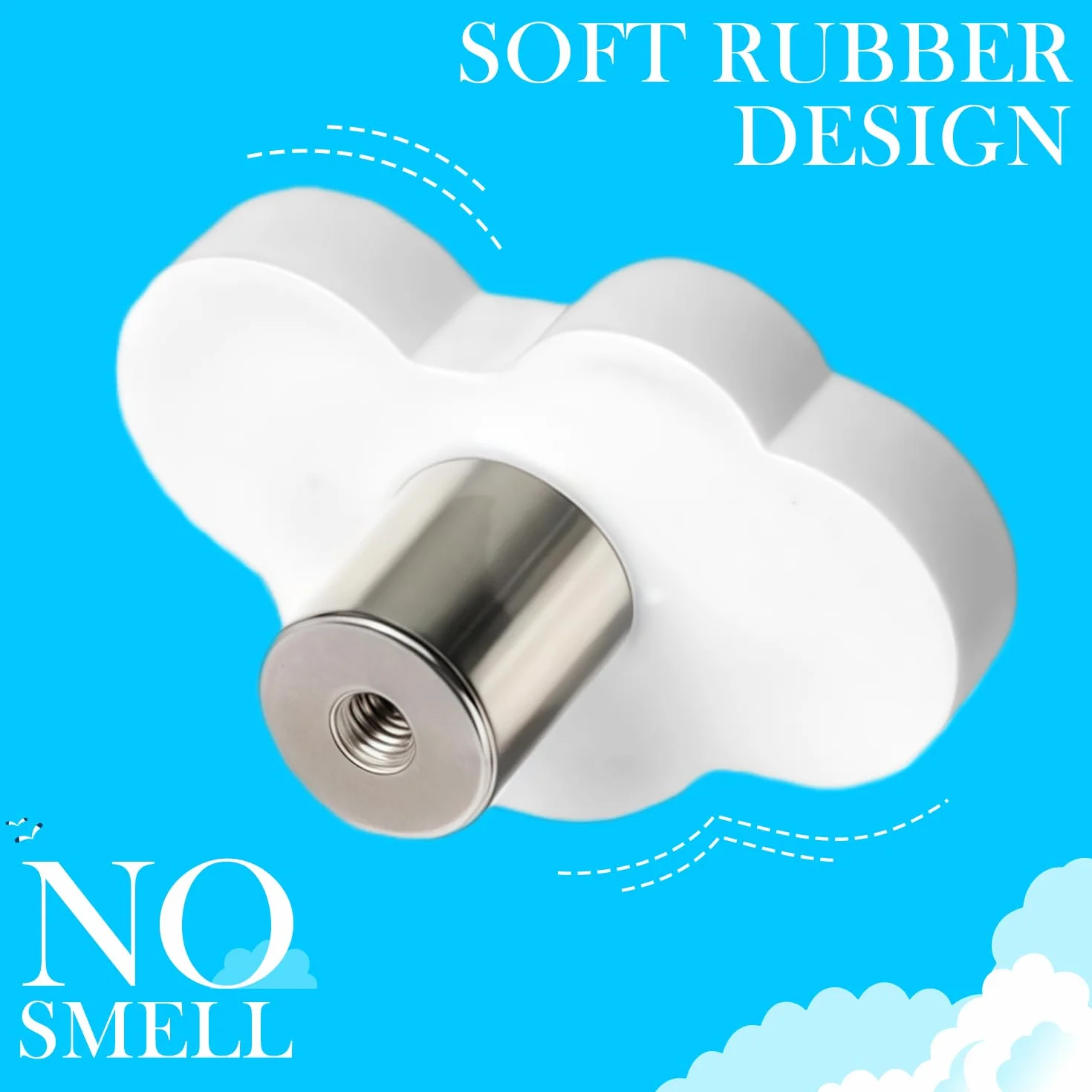 Boutons de Meuble en Forme de Nuage Lot de 4, Poignées Décoratives avec Vis pour Placard Armoire Chambre Enfants