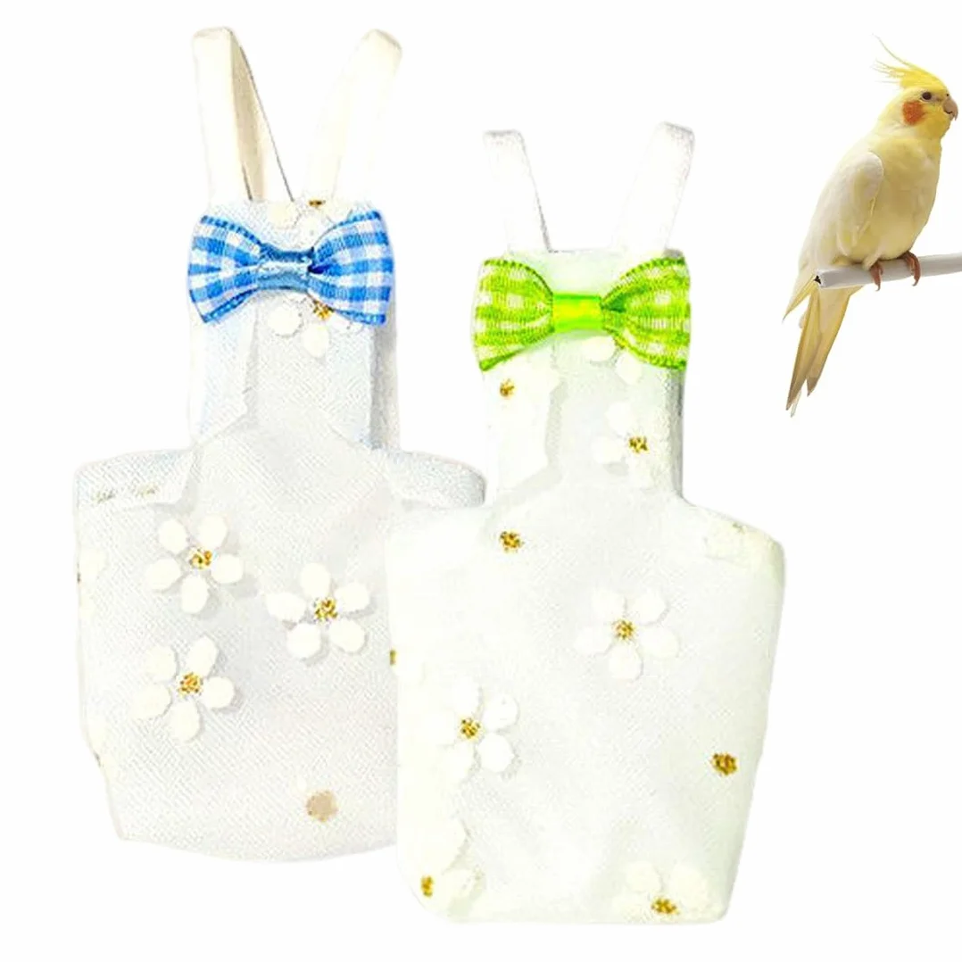 Couches pour Oiseaux Lot De 2 Protections pour Oiseaux Domestiques, Couches de Perroquet Réutilisables Lavables pour Perruche, Mini Ara, Canari