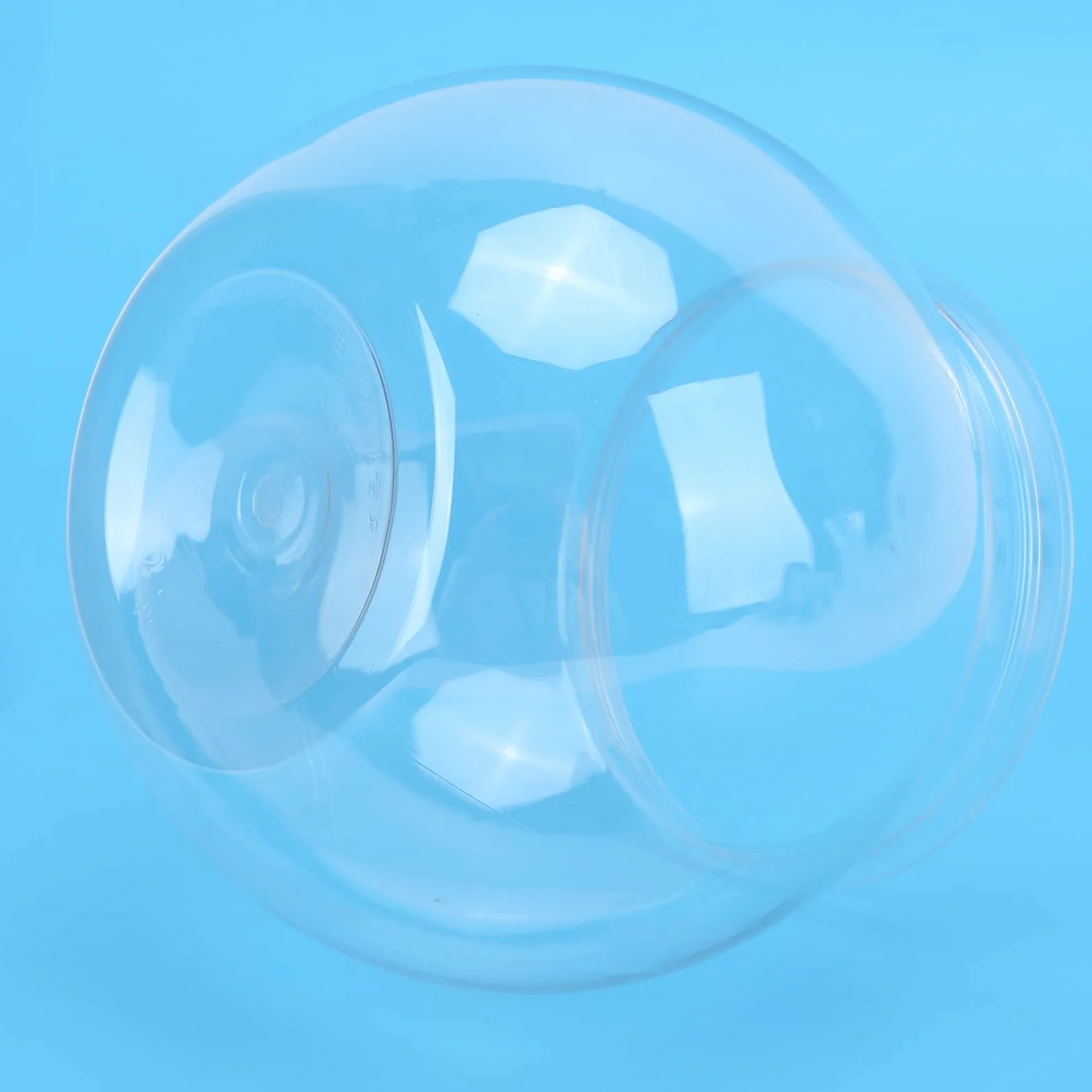 Plastique Poisson Bol Tambour Aquarium Rond Transparent Betta Poisson Rouge Mini Décoration