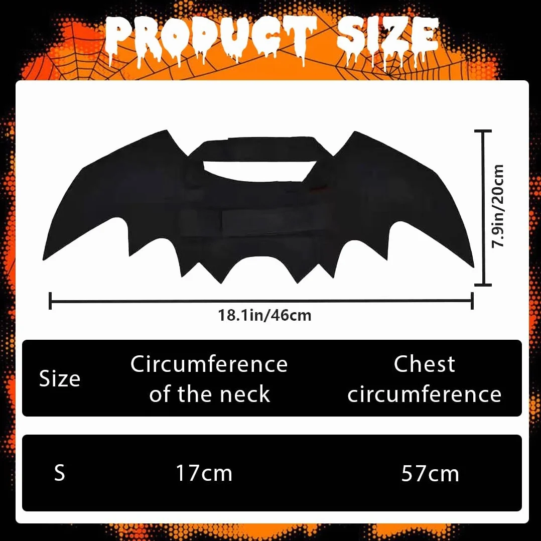 Costume d'Halloween pour Chat avec Ailes de Chauve-Souris