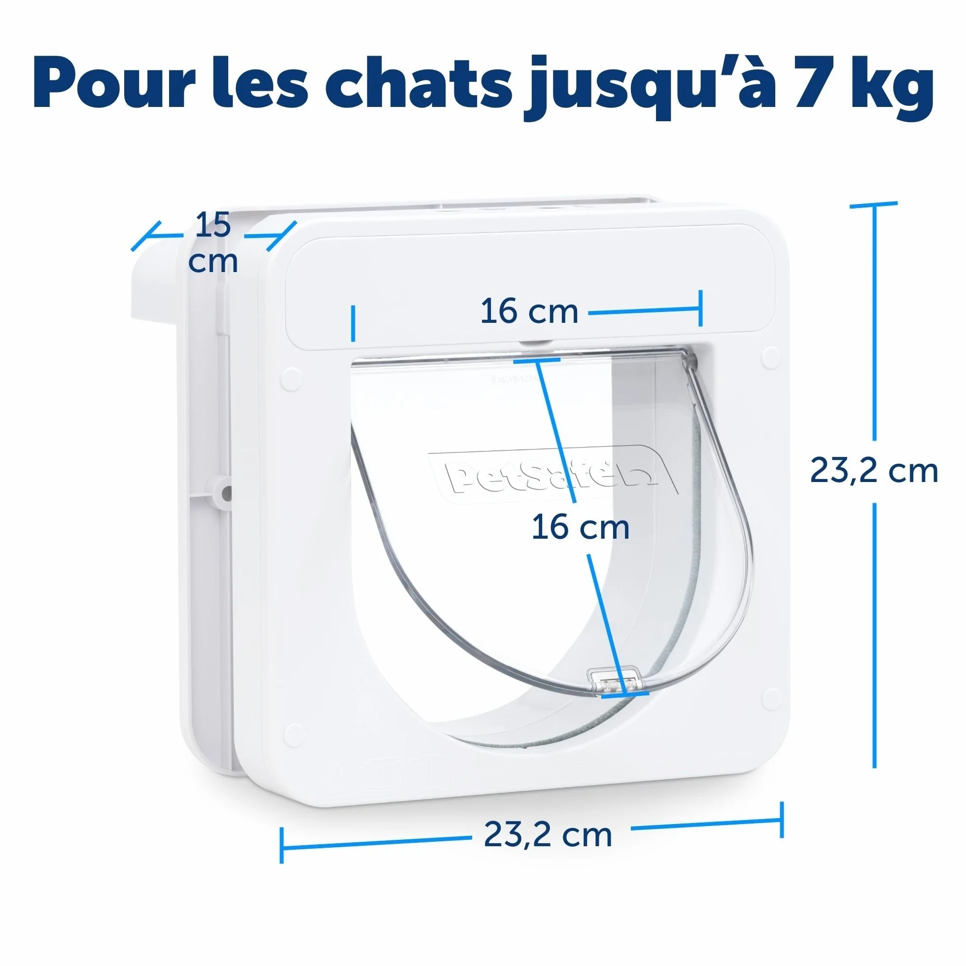 PetSafe Petporte Chatière Automatique Reconnaissance Puce électronique pour Chats 7 kg