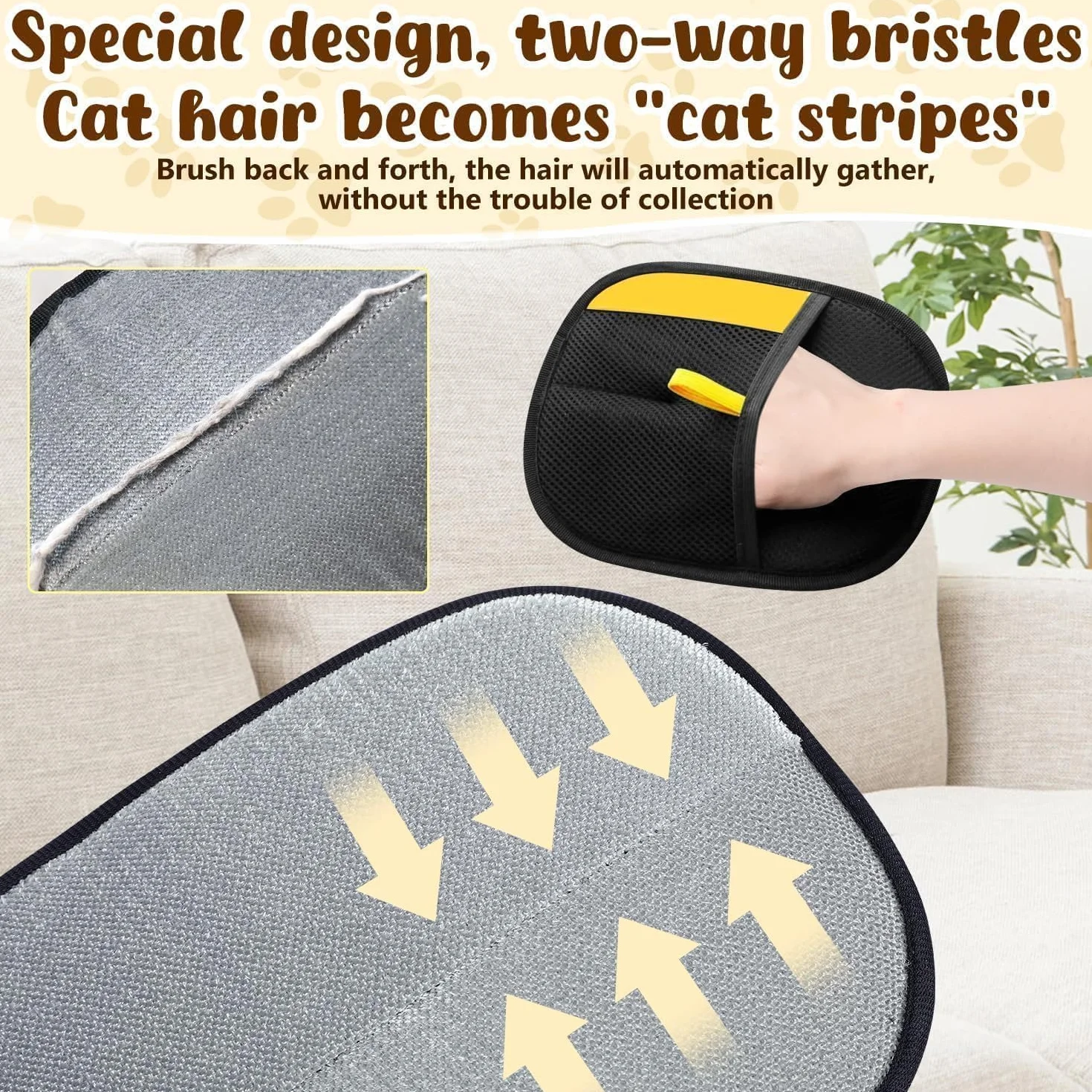 Repoigne Des Poils Pour Animaux De Poils, Gant De Pethairremover, Brosse De Pethairremover RéUtilisable, Pethairrever (1PCS)